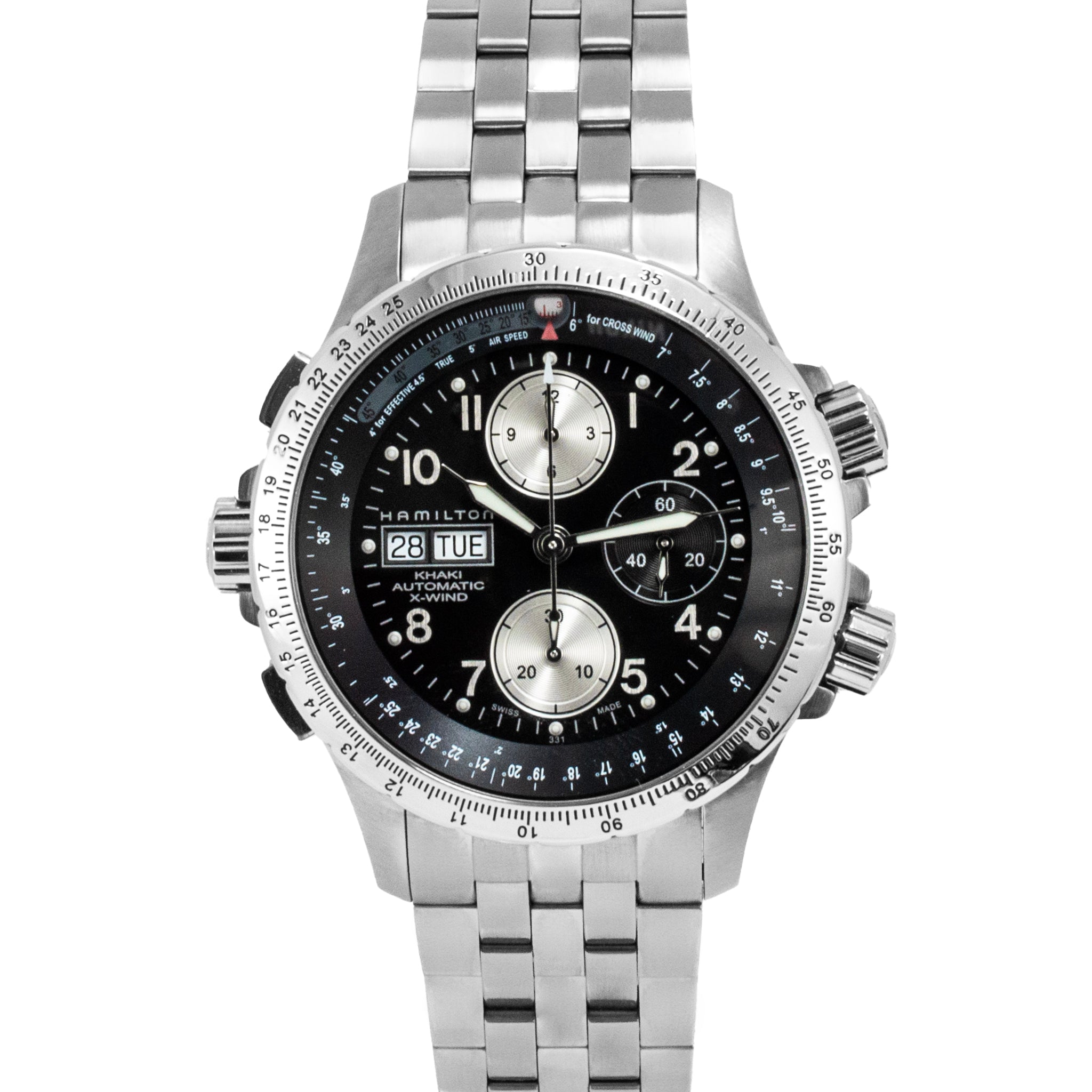 Hamilton Khaki X-Wind 44MM H776160 Black Dial Arabic Automatic Steel Watch
