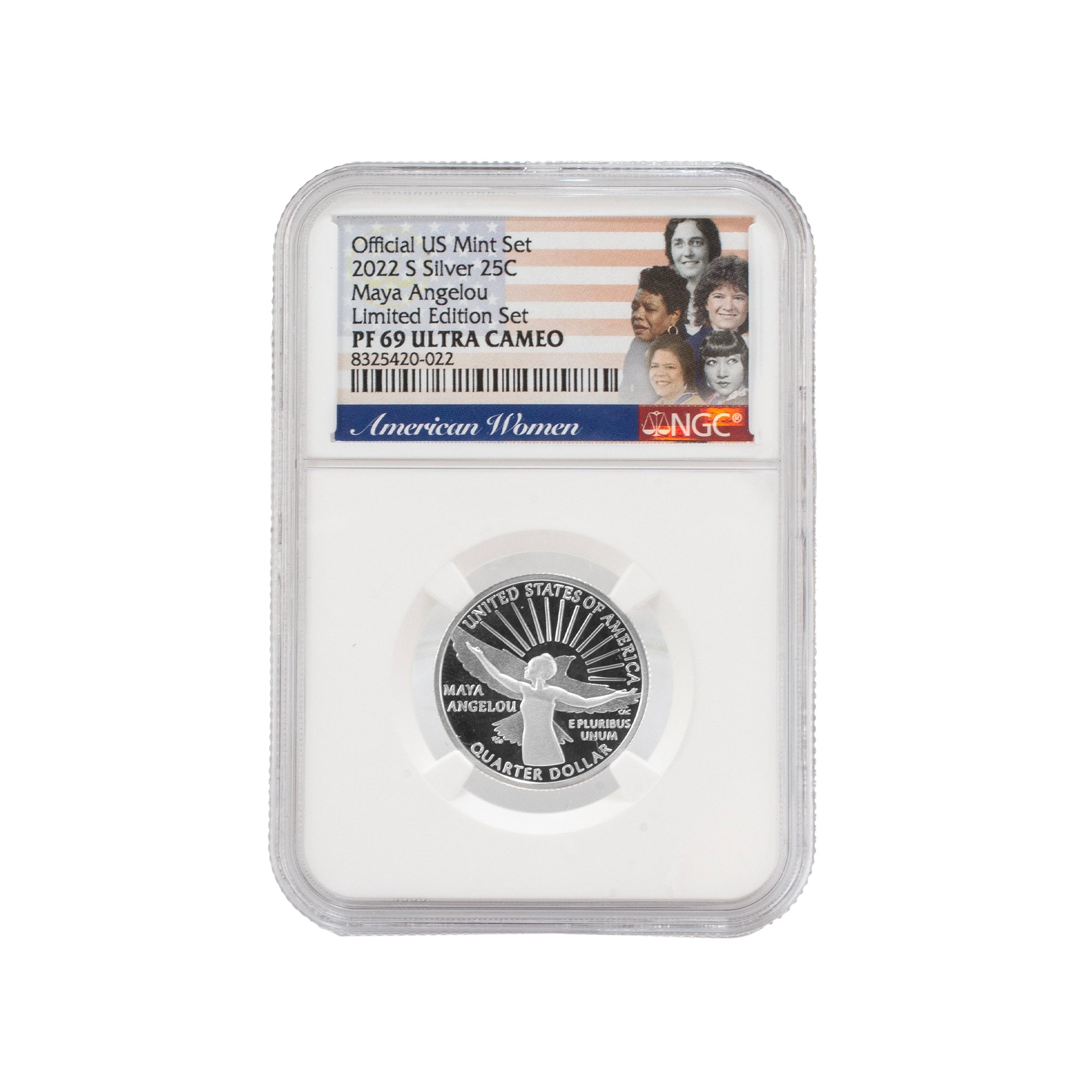 2022 S 25C NGC PF 69 Ultra Cameo Quarter 90% Silver Maya Angelou Us Mint Coin