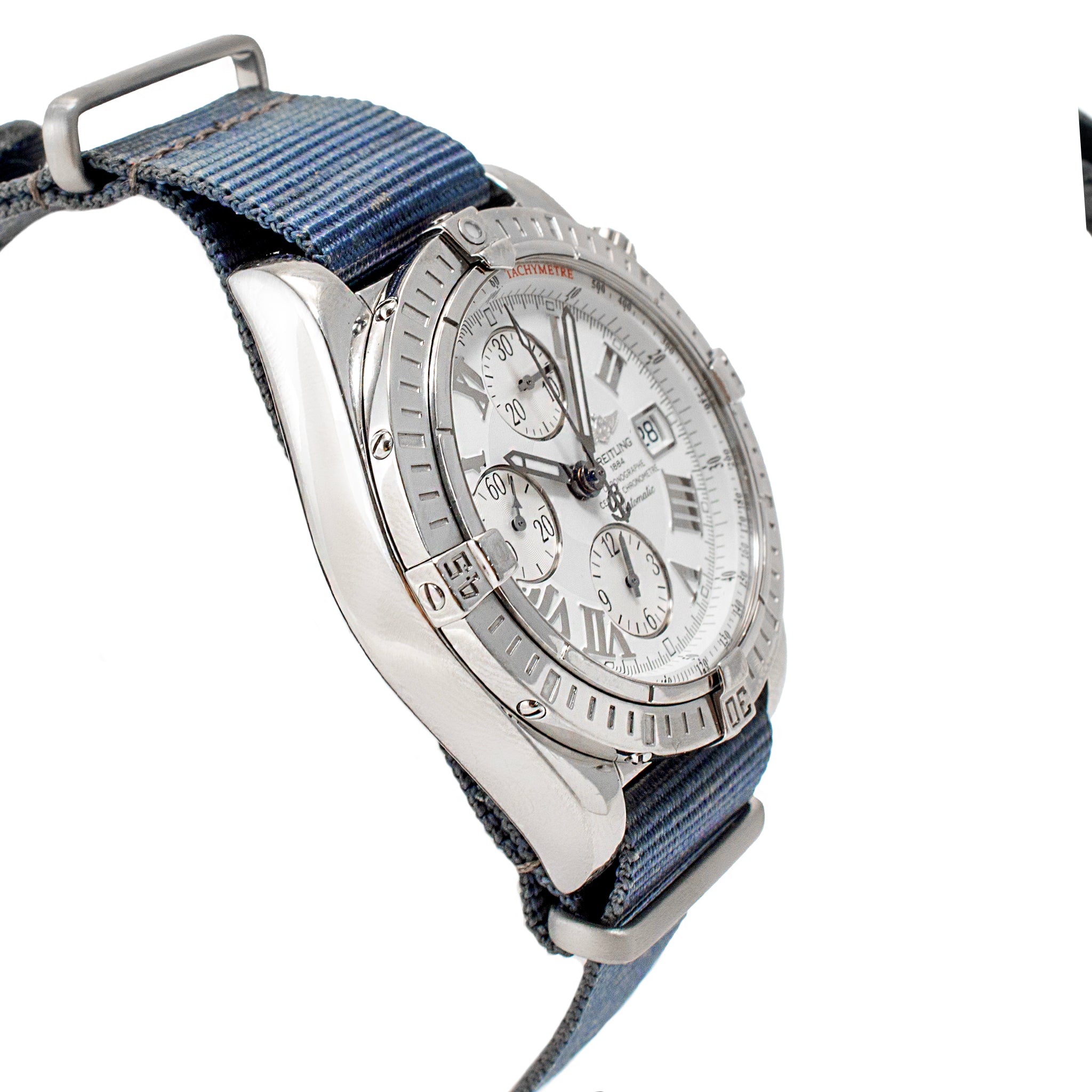 Breitling Chronomat Evolution 43.5mm A13356 NATO Strap Steel Automatic Watch