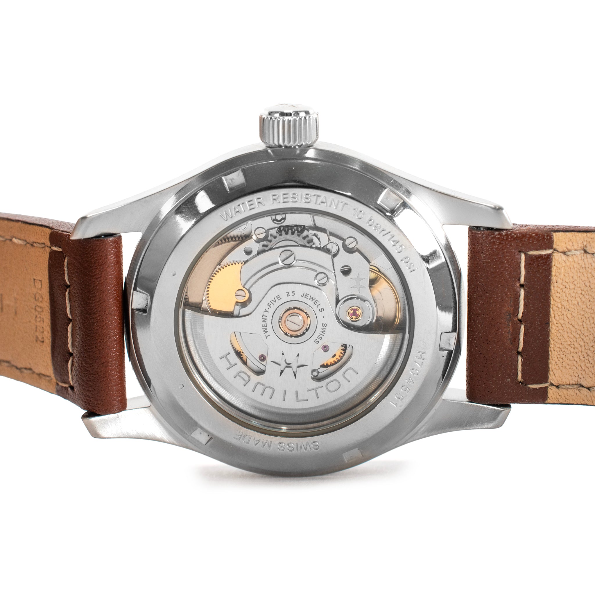 Hamilton Khaki Field Auto 38MM H70551 Brown Leather Steel Automatic Watch