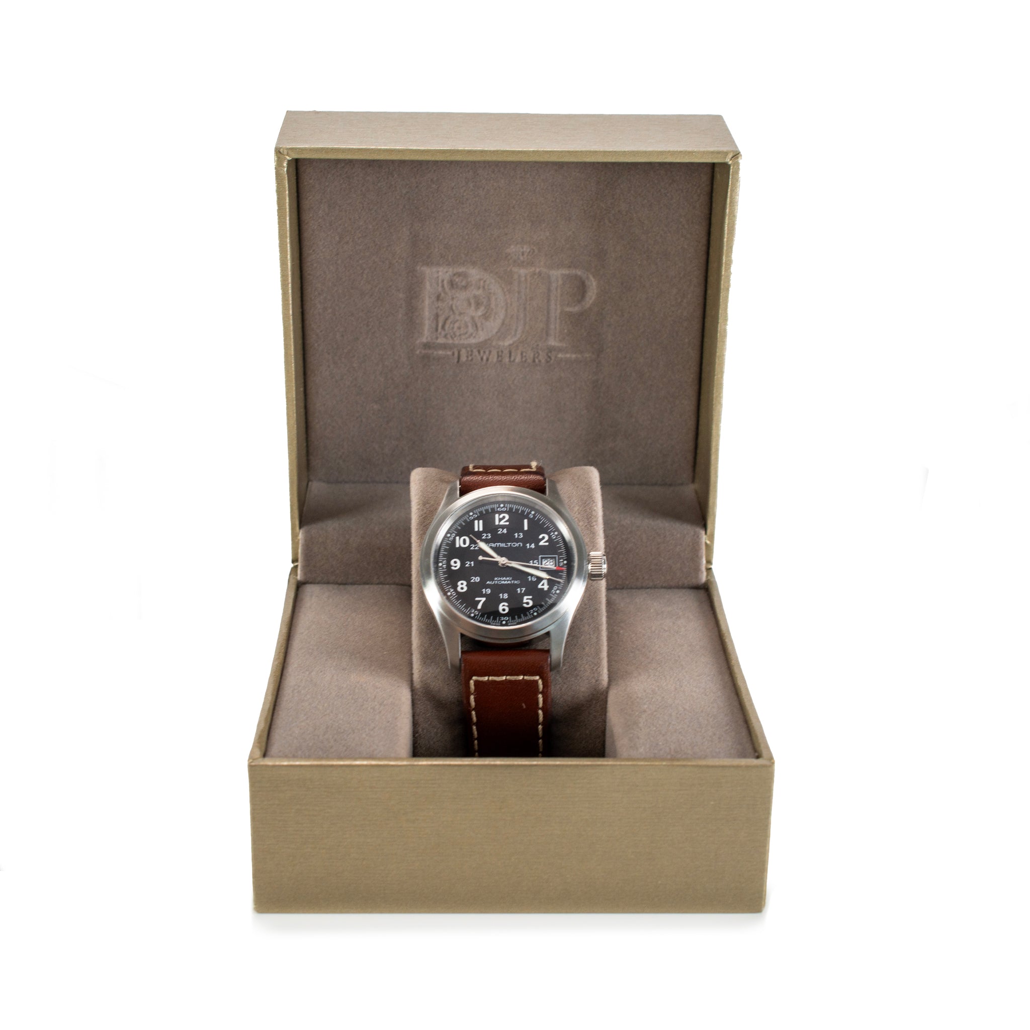 Hamilton Khaki Field Auto 38MM H70551 Brown Leather Steel Automatic Watch