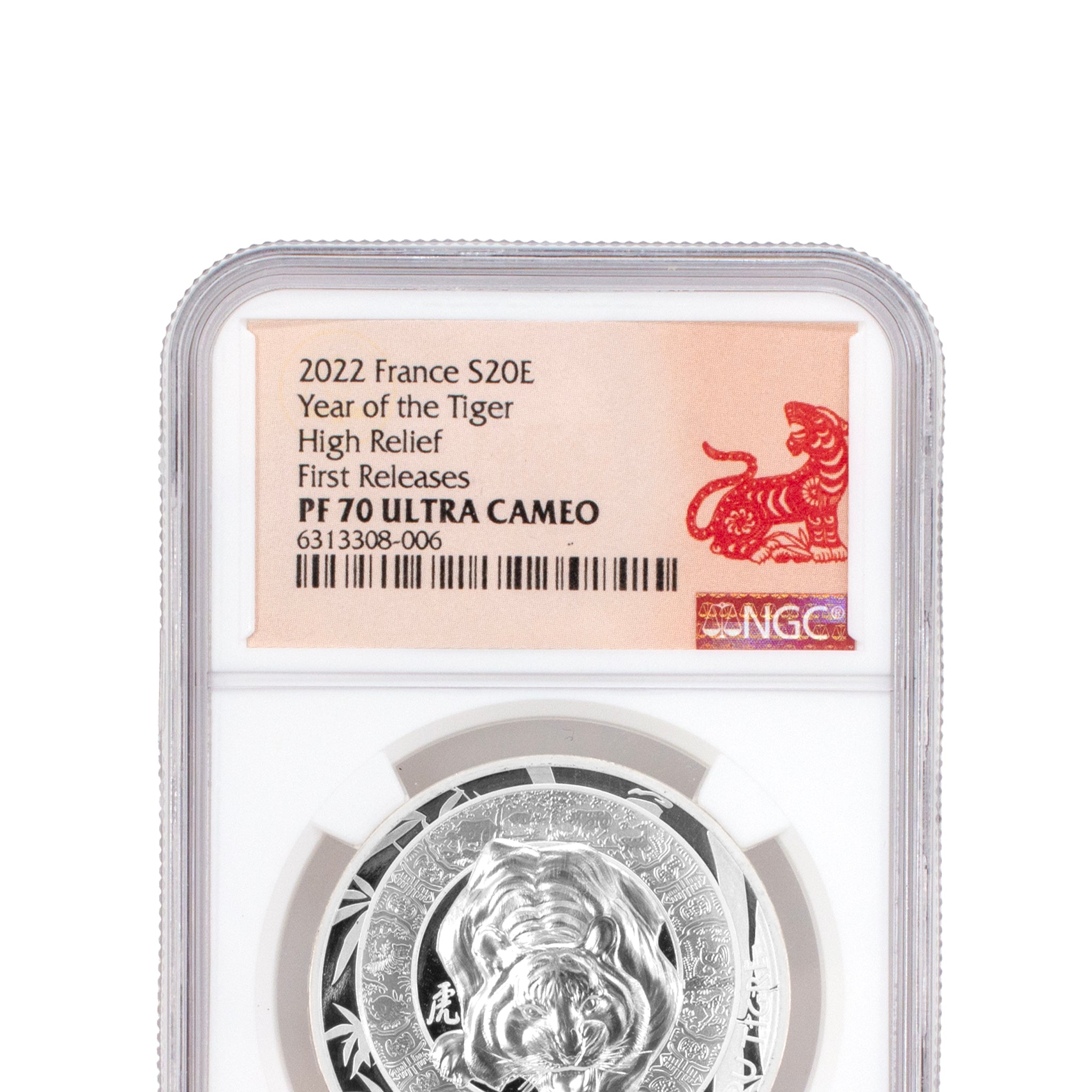 2022 20€ France Zodiac Lunar Year of the Tiger NGC PF70 Proof Silver Coin 1OZ