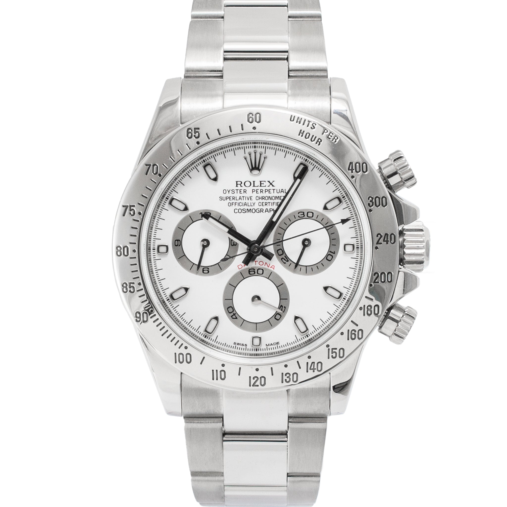 Rolex Daytona Cosmograph 40MM 116520 White Dial Oyster Stainless Steel Watch