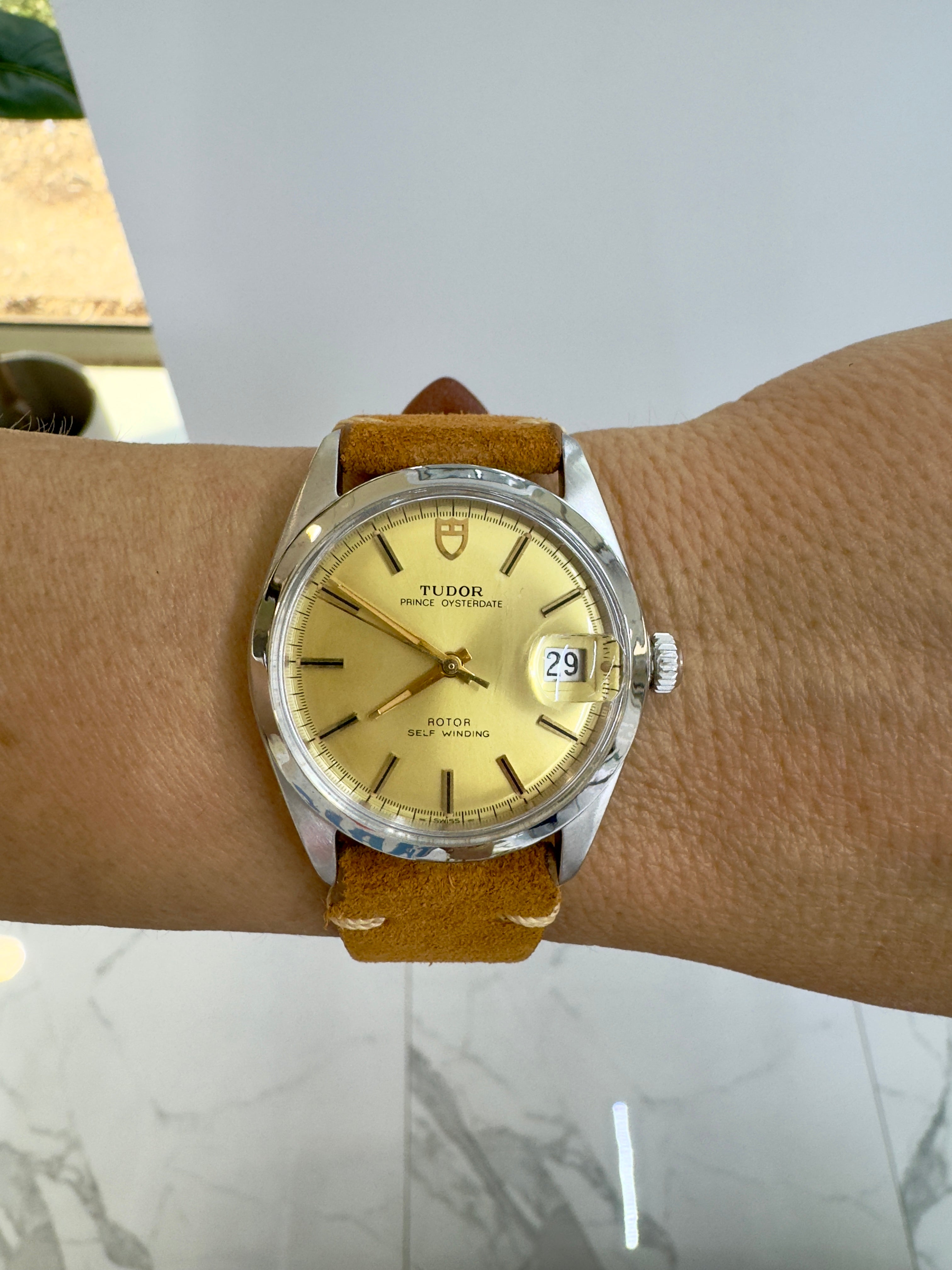 Vintage 1980 Tudor Prince Oysterdate 34MM 90501 Staainless Steel Automatic Watch