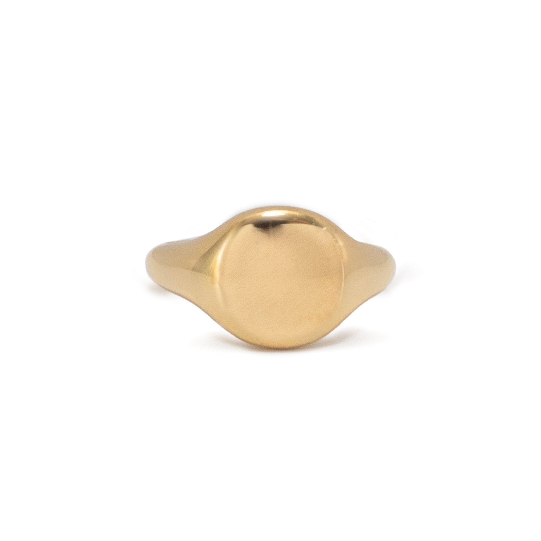 David Yurman Streamline Collection 18K Yellow Gold Signet Pinky Cocktail Ring