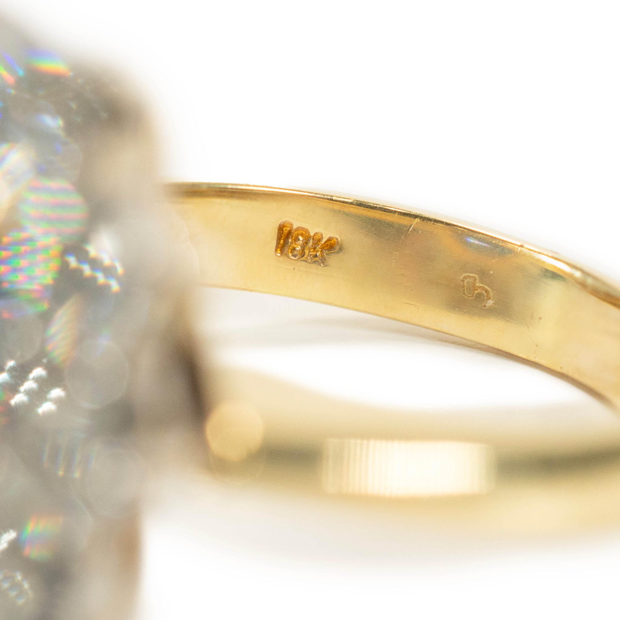 Vintage 18K Gold 2.98ct GIA Ceylon Royal Blue Sapphire Halo Diamond Cocktail Ring