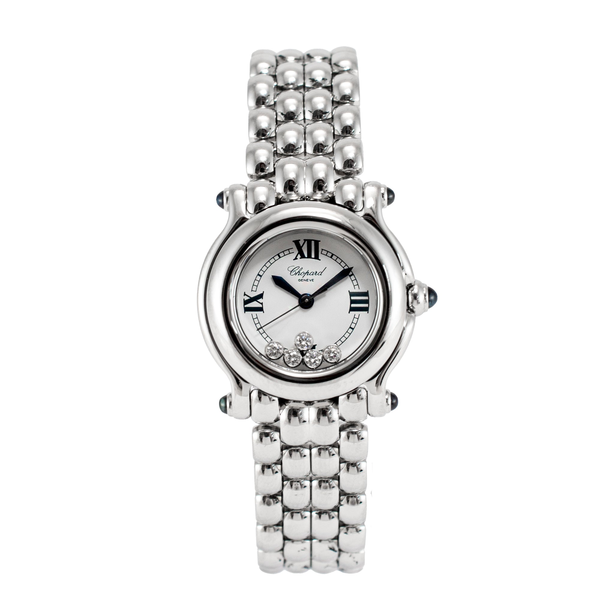 Ladies Chopard Happy Sport 26MM Happy Diamonds 27/8250-23 Stainless Steel Watch