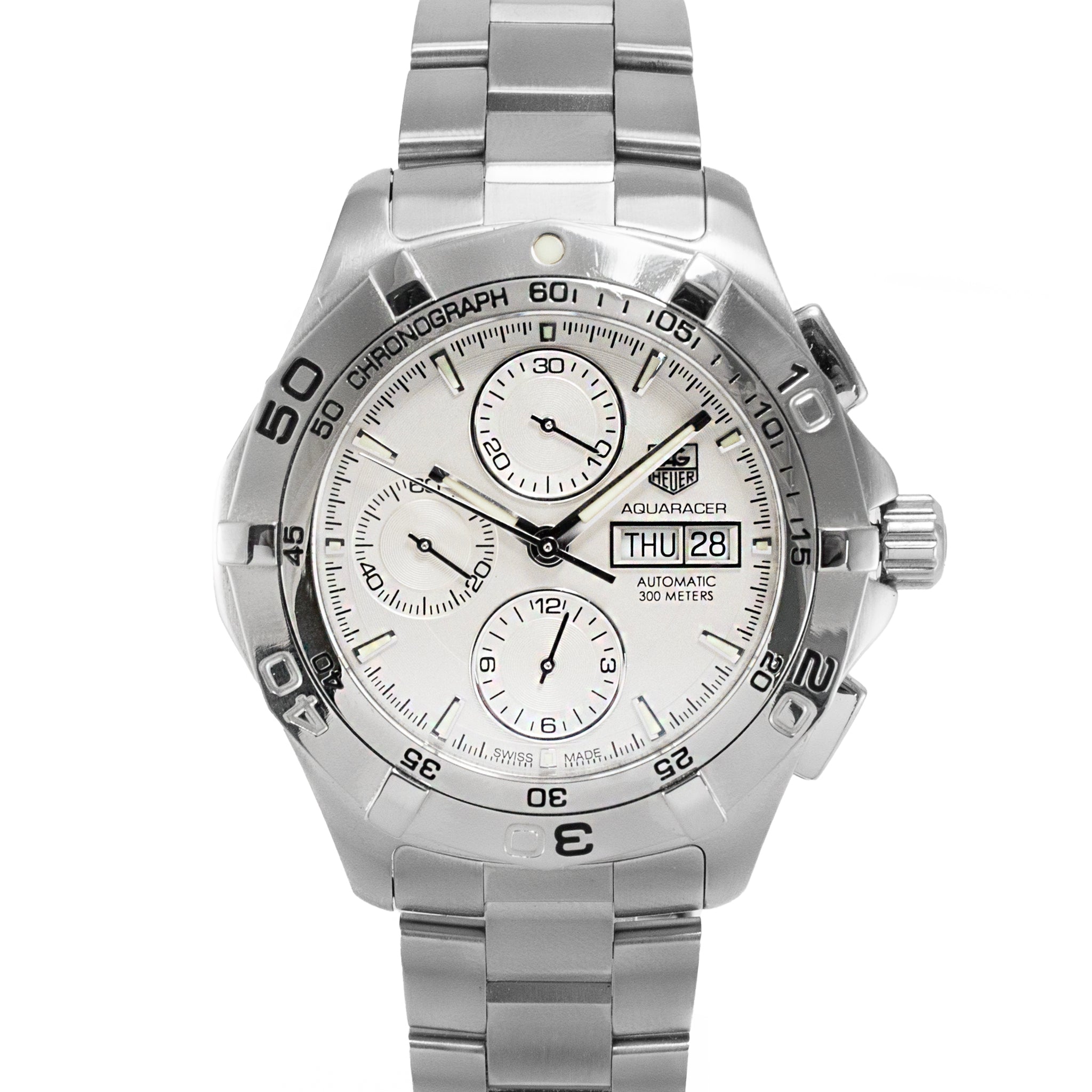 TAG Heuer Aquaracer Chronograph 43MM CAF2011 300M Steel Automatic Watch