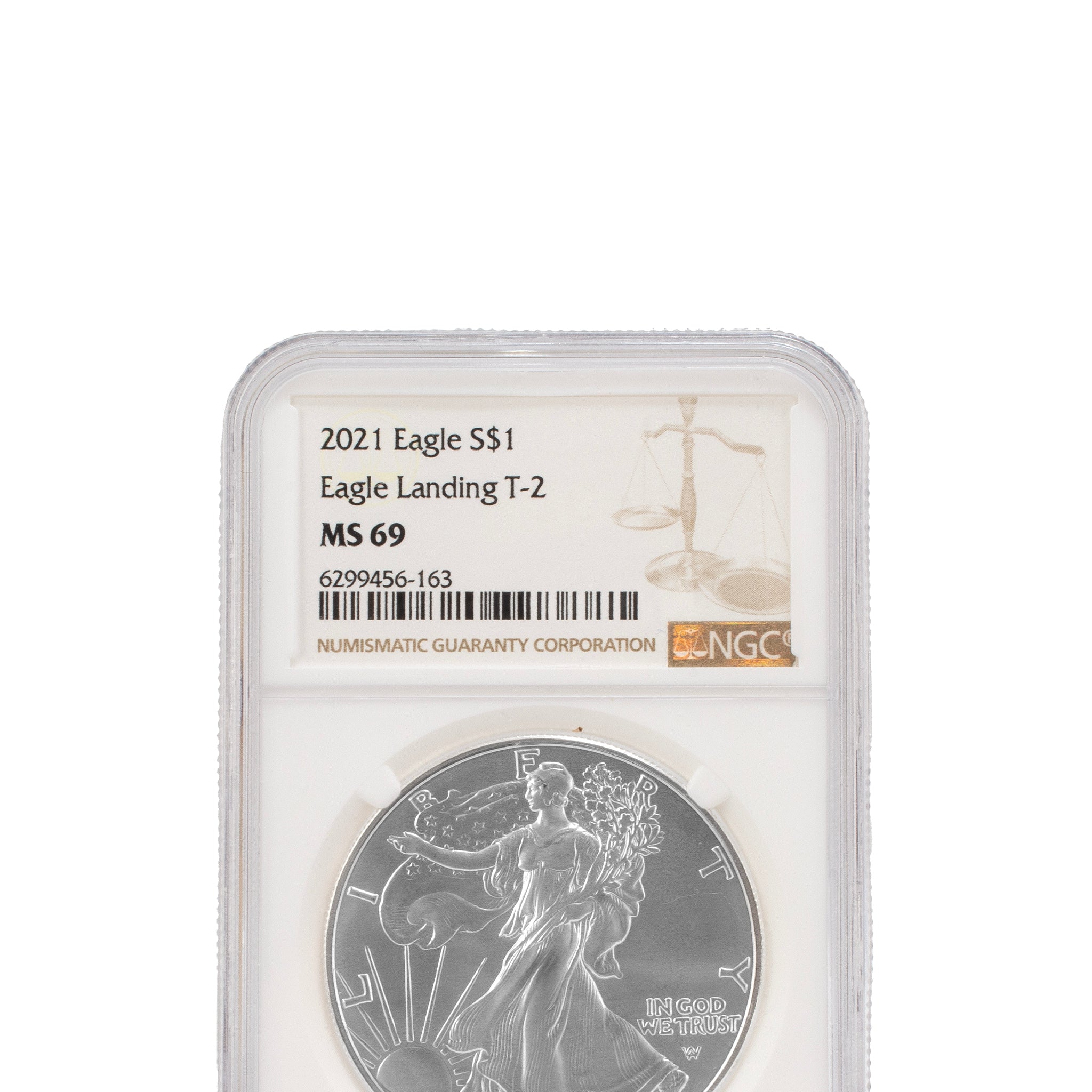 2006 1 Oz NGC MS 69 1$ Fine Silver American Eagle Liberty Coin