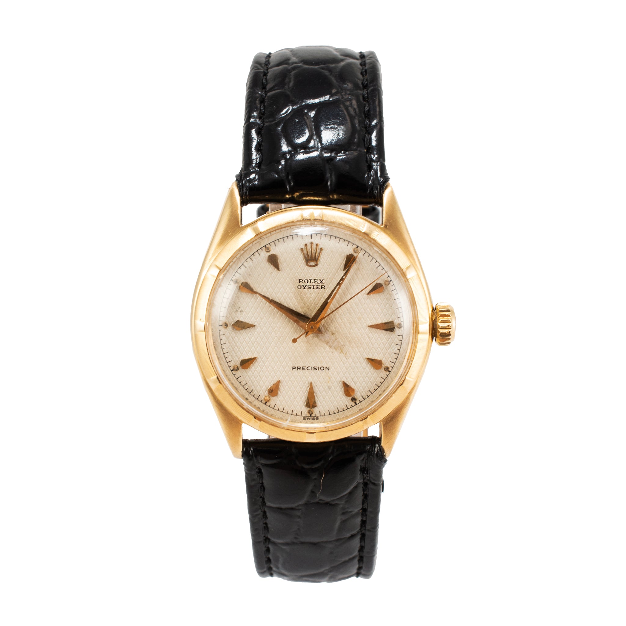 Vintage 1962 Rolex Oyster Precision 32MM 6418 18K Gold Manual Winding Watch