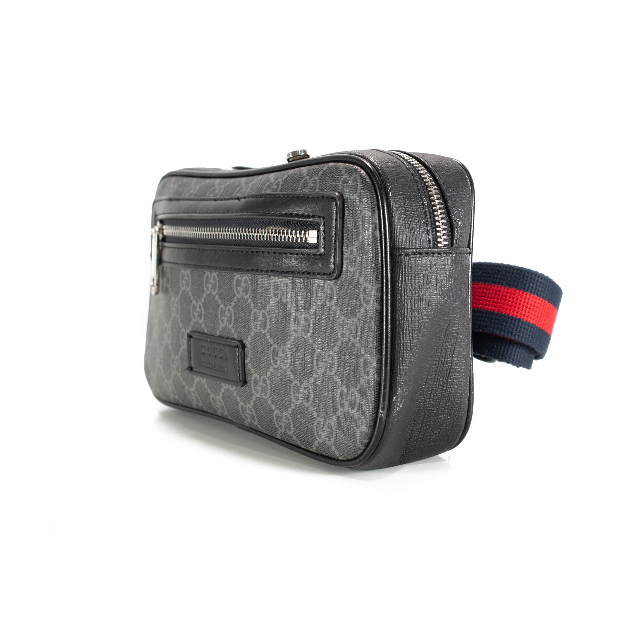 Gucci GG Supreme Black Canvas 474293 Belt Bag