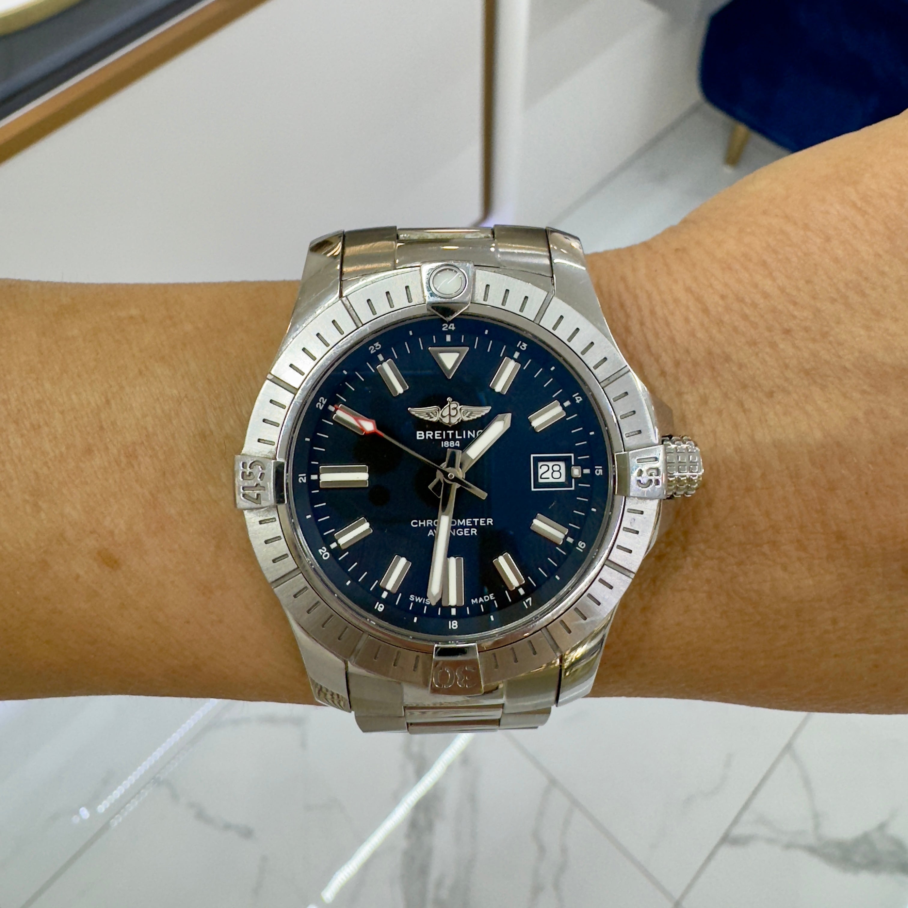 Breitling Avenger 43MM A17318101B1A1 Black Dial Stainless Steel Automatic Watch