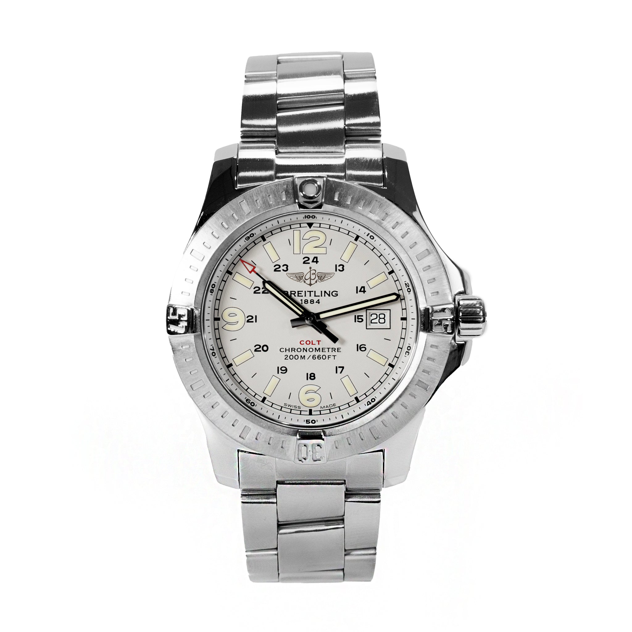 Breitling Colt 44MM A74388 Silver Dial Stainless Steel Quartz Watch