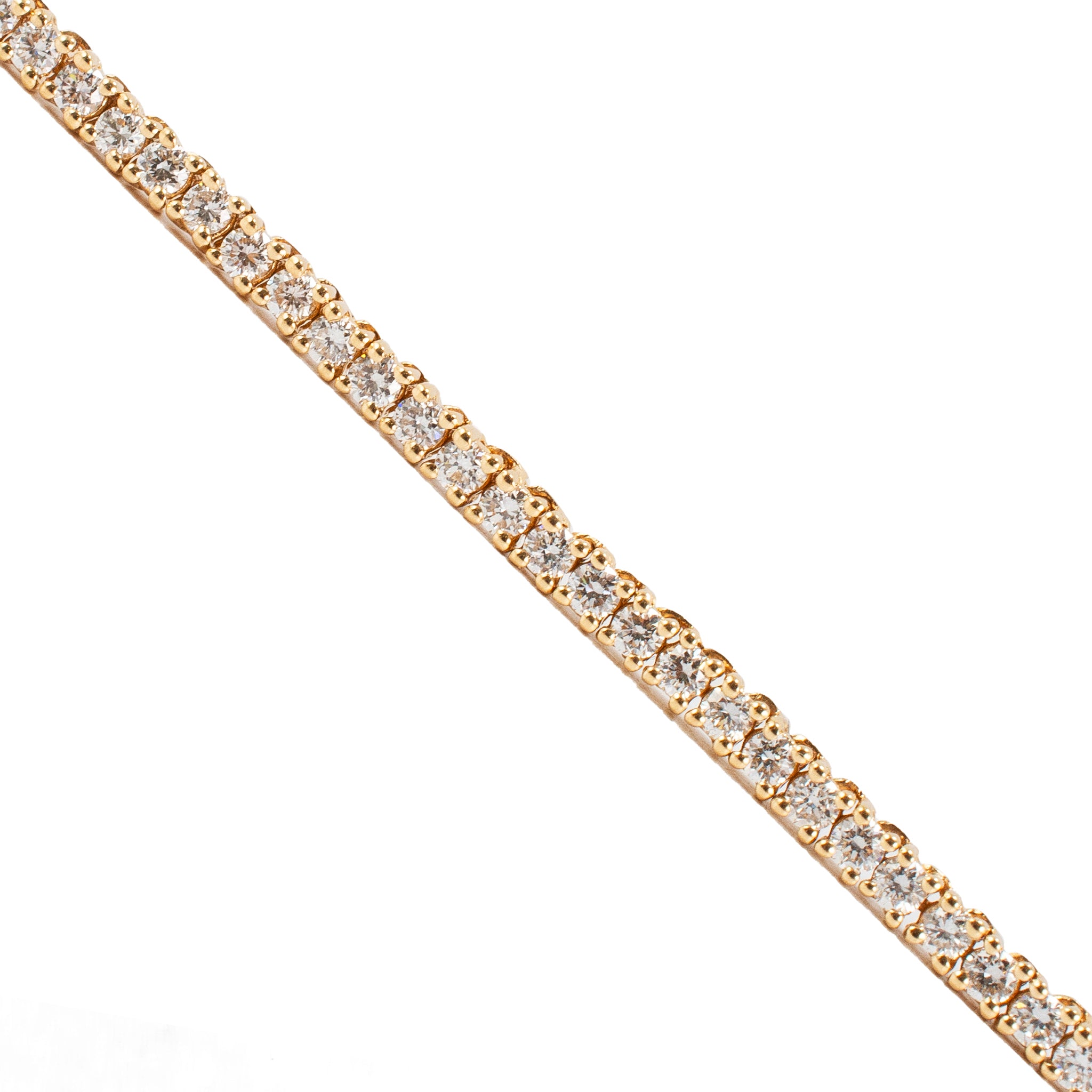 Ladies 14K Yellow Gold 5.49ct Diamond Tennis Cuban Paper Clip Multi Row Necklace