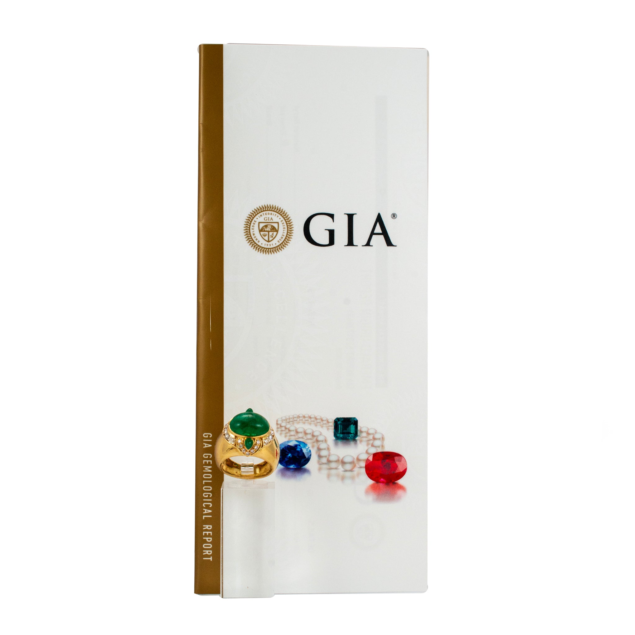 Vintage 18K Gold 5.83ct Sugarloaf Cabochon Green Emerald Diamond Cocktail Ring