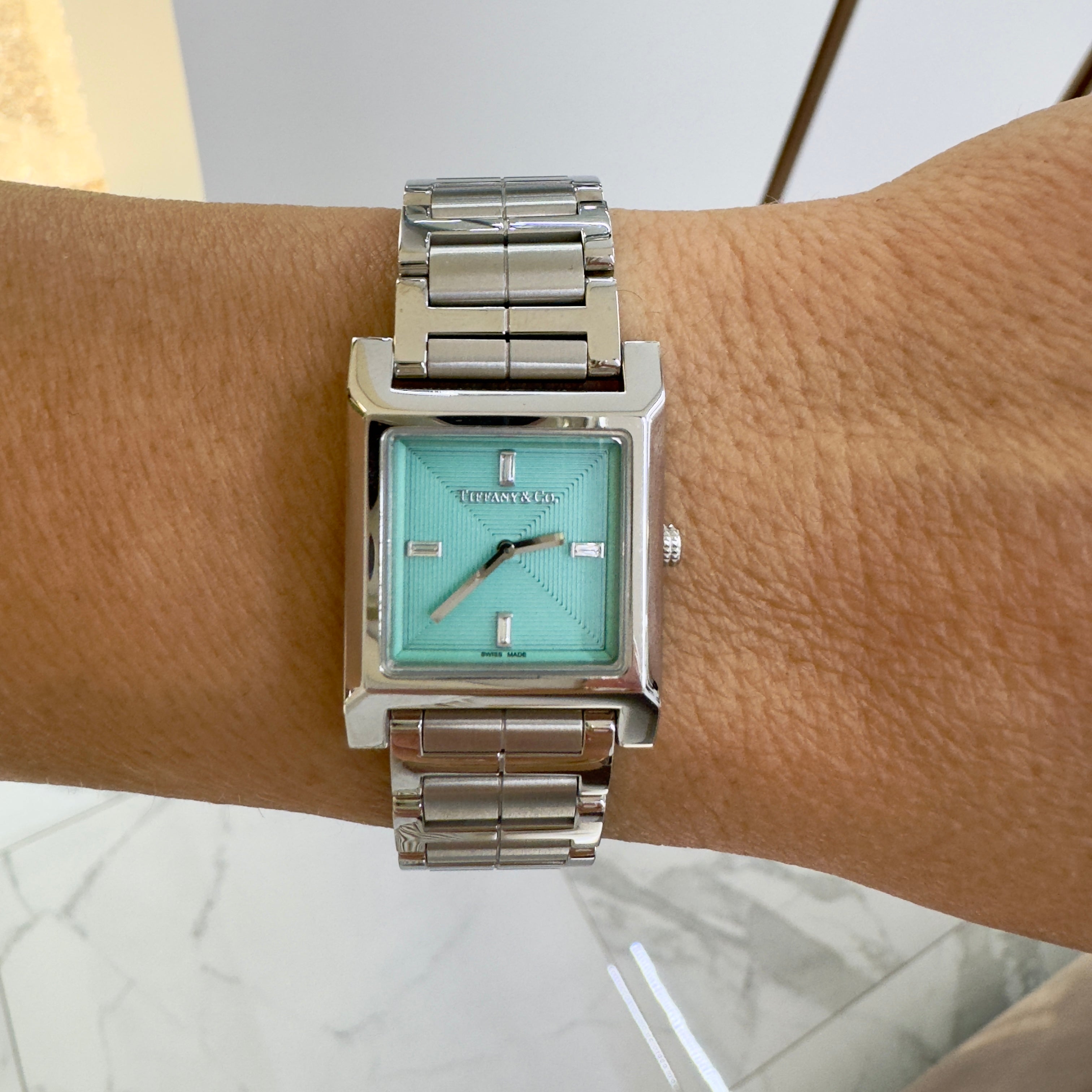 2023 Tiffany & Co. Union Square 20MM Baguette Diamond Steel Quartz Watch