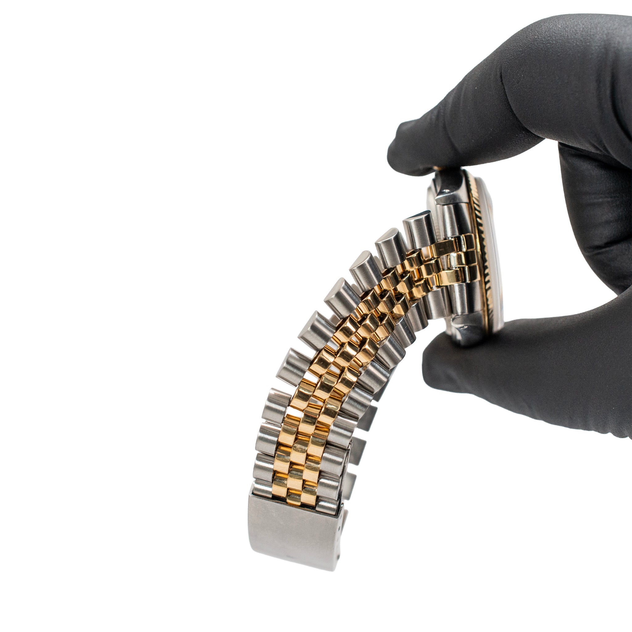 Rolex Datejust 36MM 16013 Gold Dial Jubilee Fluted 18K Yellow Gold Steel Watch