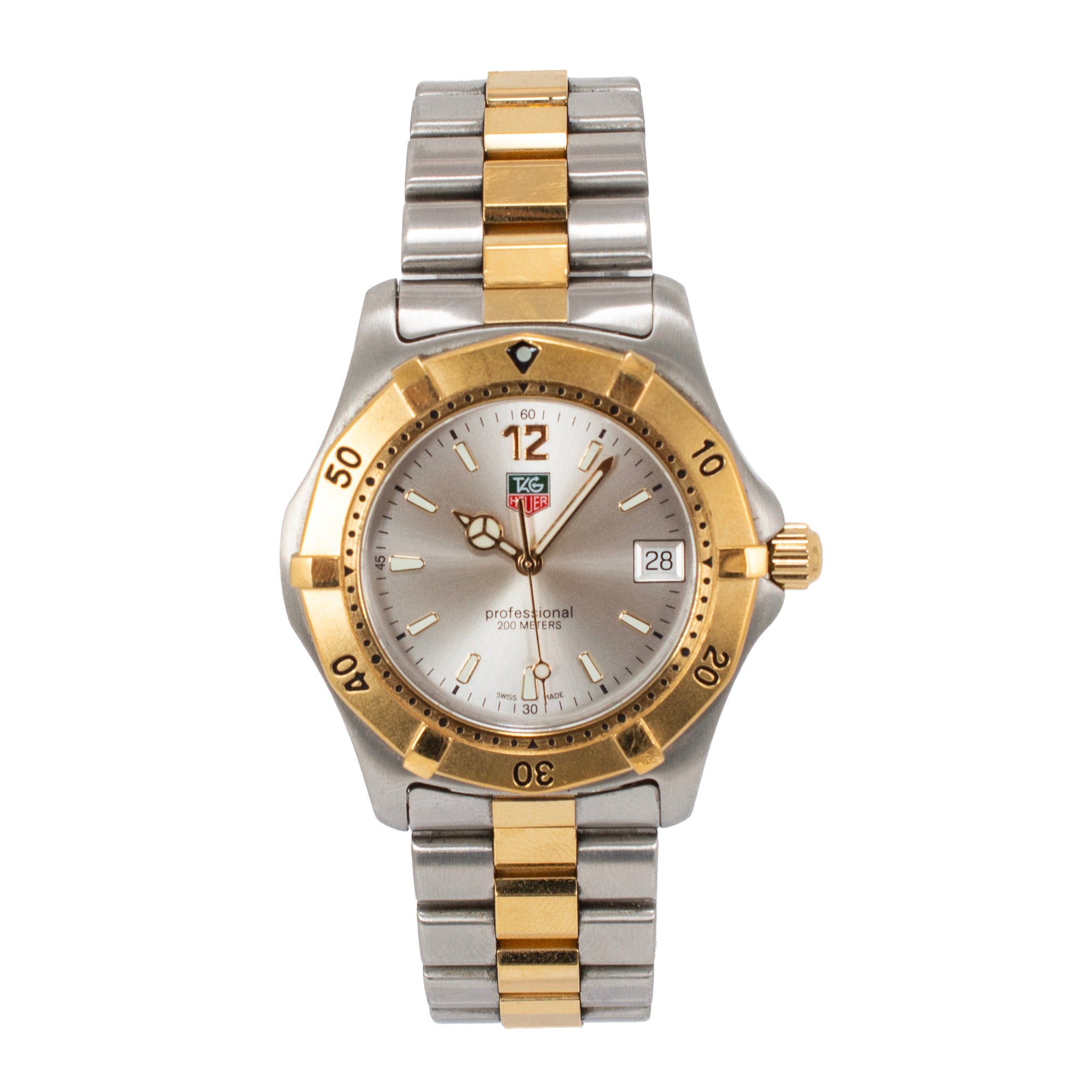 Tag Heuer Professional 2000 38MM WK1120 Two Tone Gold Plated Steel Quartz Watch