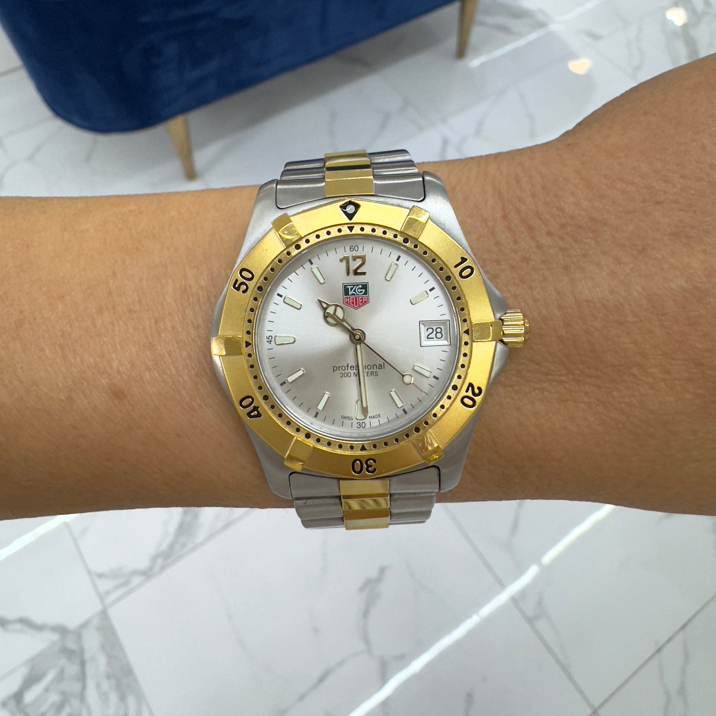 Tag Heuer Professional 2000 38MM WK1120 Two Tone Gold Plated Steel Quartz Watch