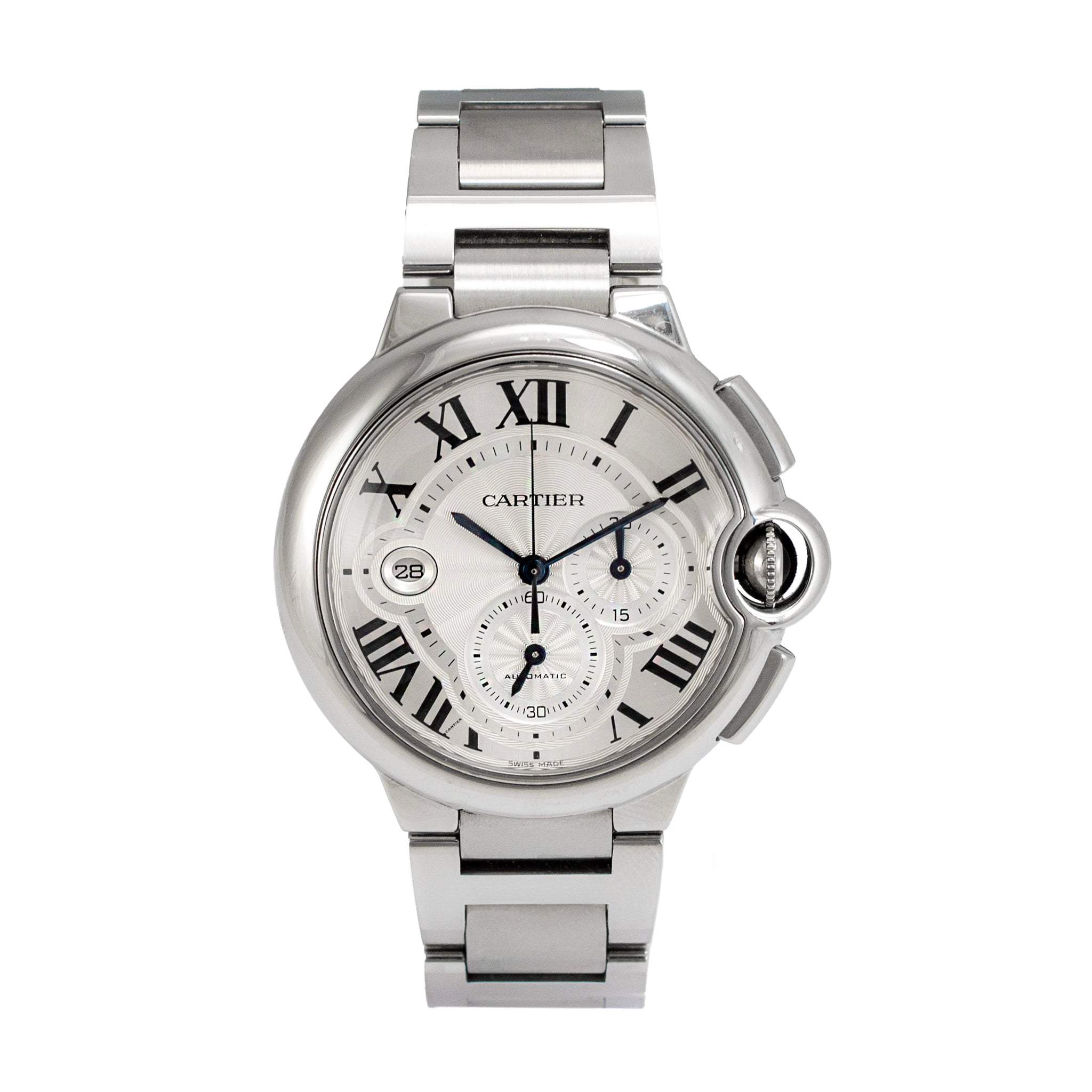 Cartier Ballon Bleu Chronograph 44MM W6920002 / 3109 Steel Automatic Watch