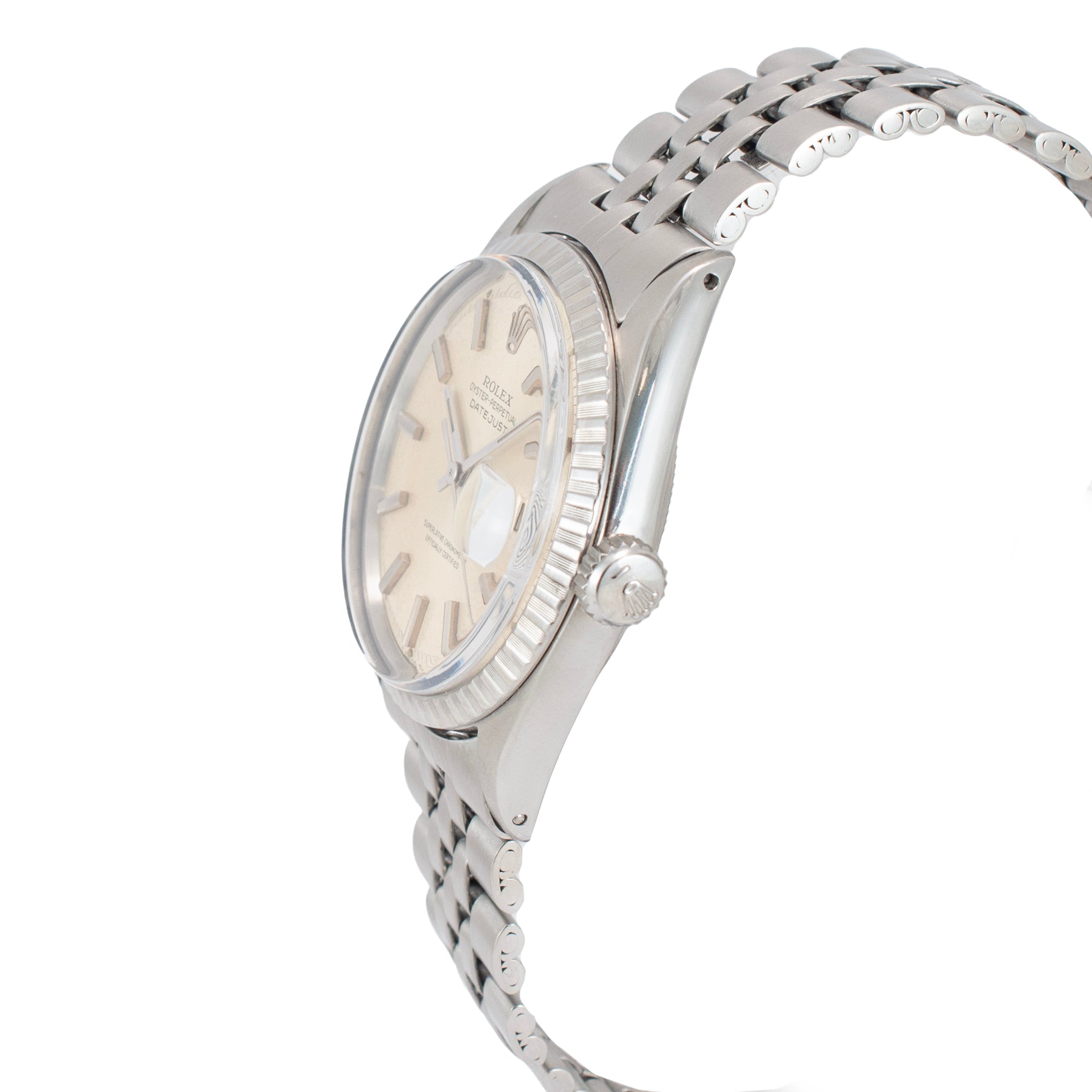 Vintage 1967 Rolex Datejust 36MM 1603 Jubilee Fluted Stainless Steel Watch