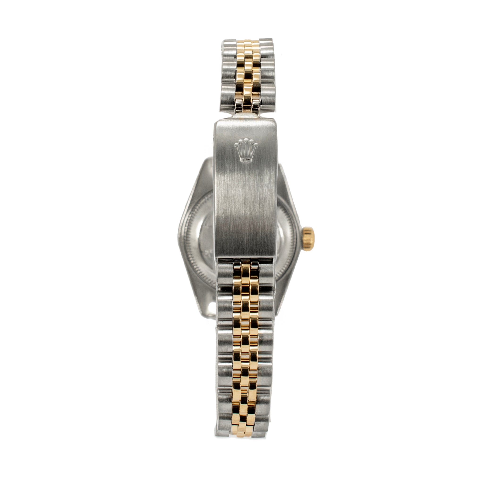 Rolex Ladies Datejust 26MM 69173 Blue Dial Fluted Jubilee 18K Gold Steel Watch