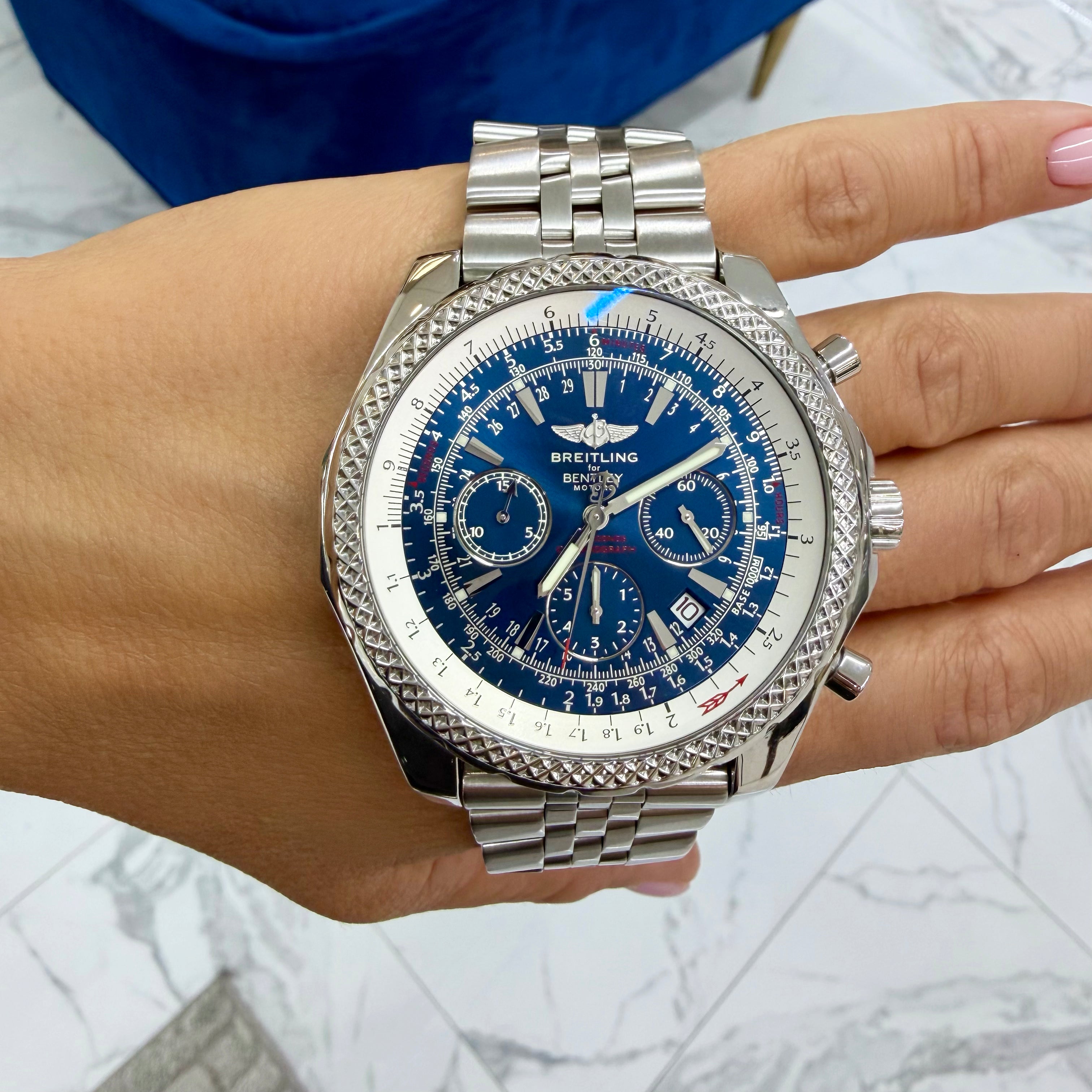 Breitling Bentley Motors 48MM A25362 Chronograph Blue Stainless Steel Watch