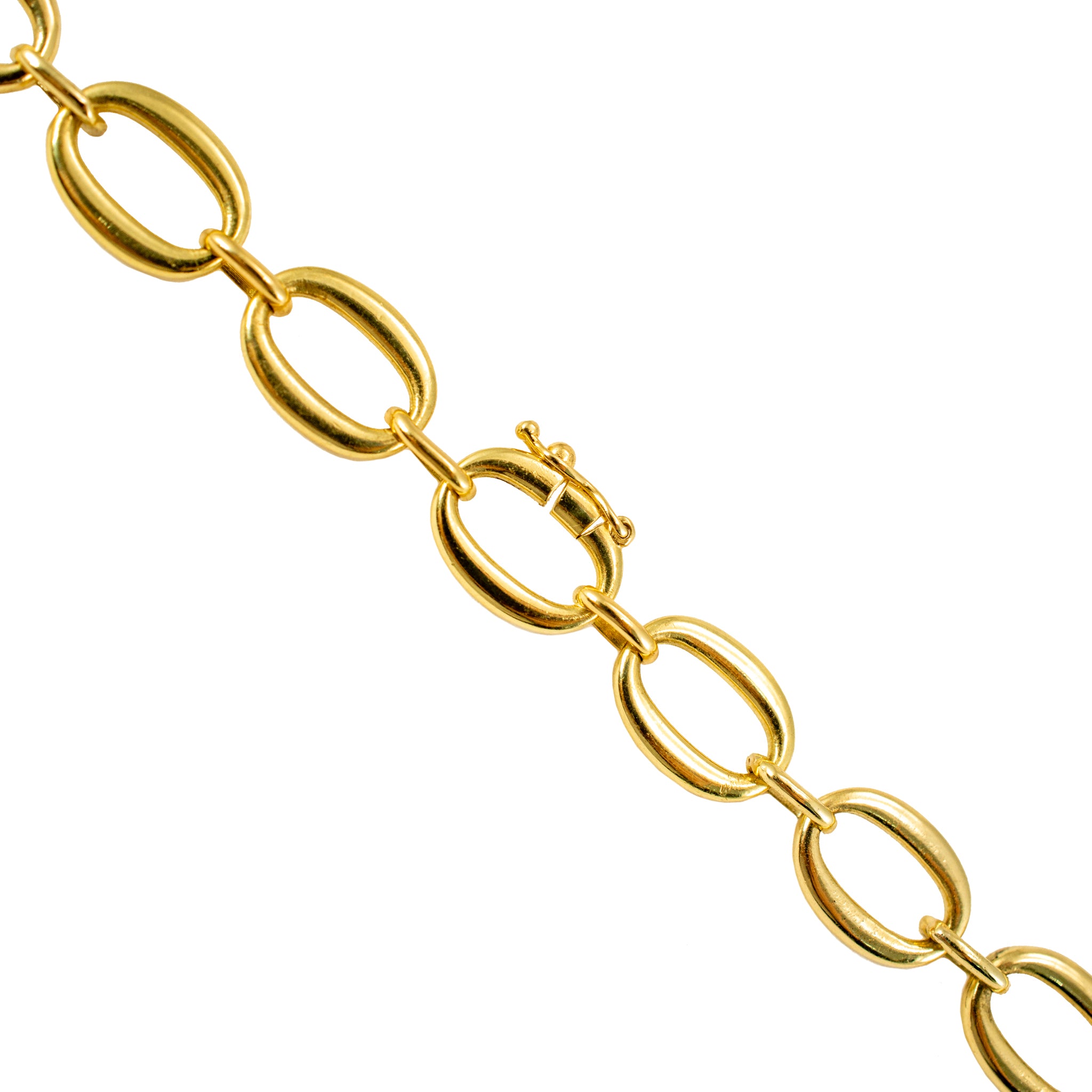 Sylva & Cie 18K Yellow Gold & Sterling Silver Sapphire Oval Link Chain Necklace