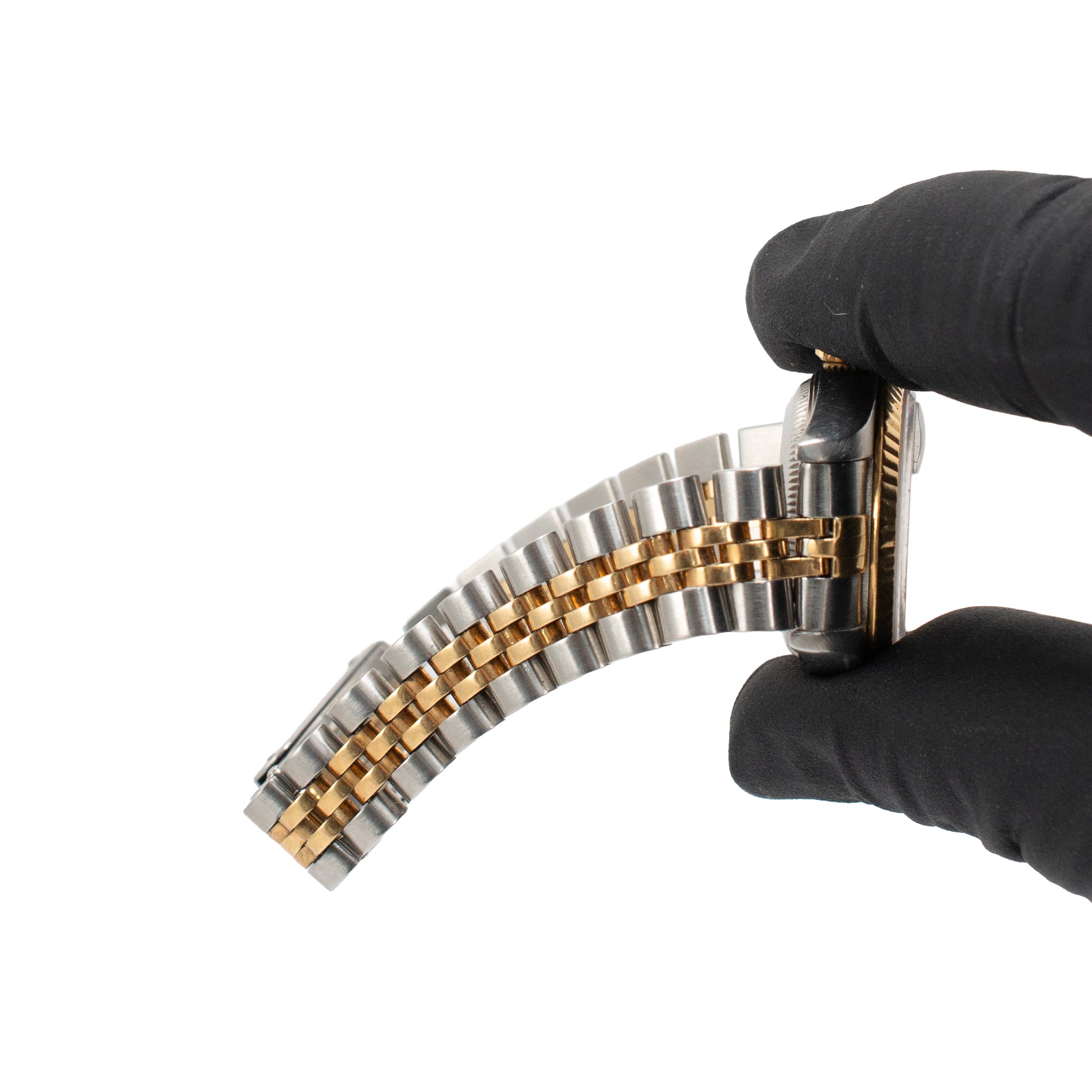 Rolex Lady Datejust 26MM 69173 Champagne Tapestry Dial Jubilee Gold Steel Watch