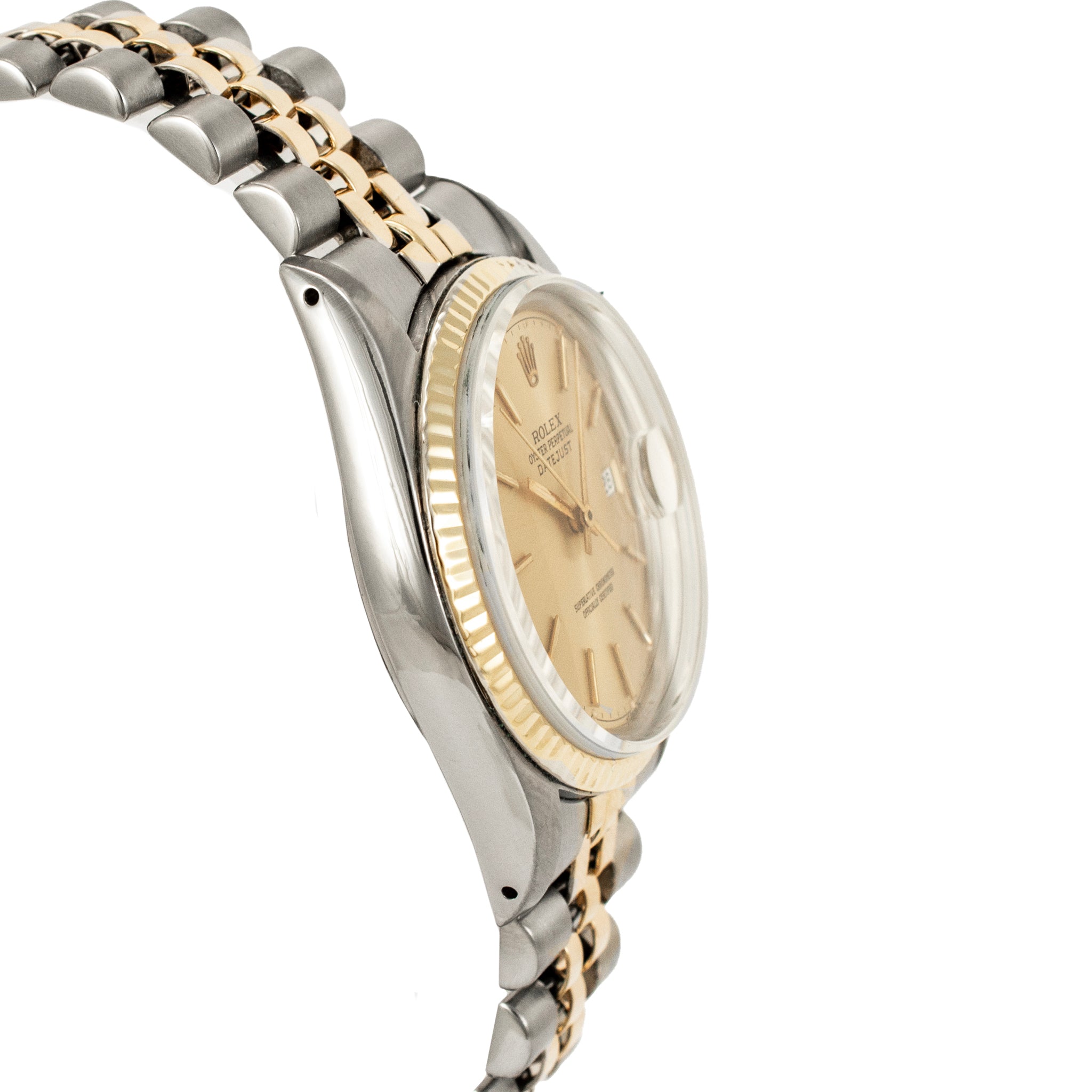 Rolex Datejust 36MM 16030 Fluted Bezel Two Tone Yellow Gold Steel Watch