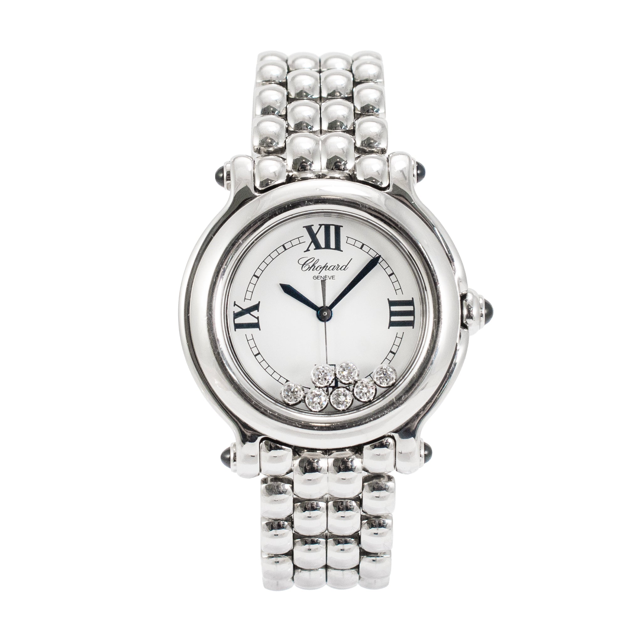 Ladies Chopard Happy Sport 32MM Happy Diamonds 8236 Stainless Steel Watch
