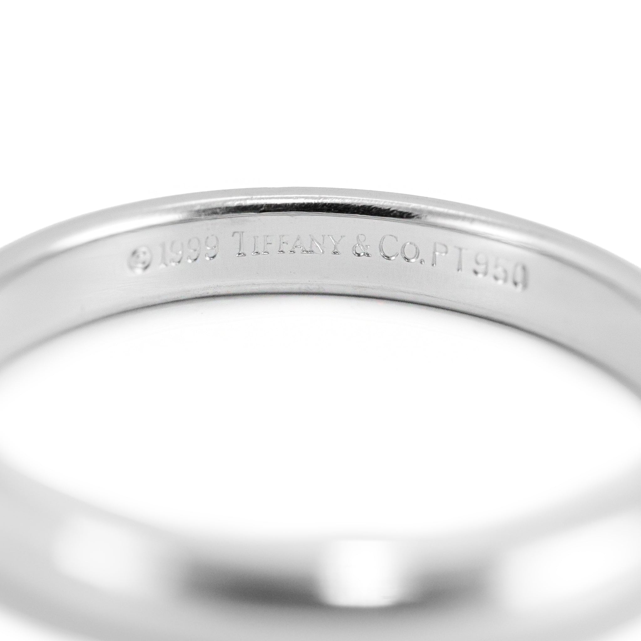Ladies Tiffany & Co. Tiffany Forever 950 Platinum 3MM Wedding Band Ring
