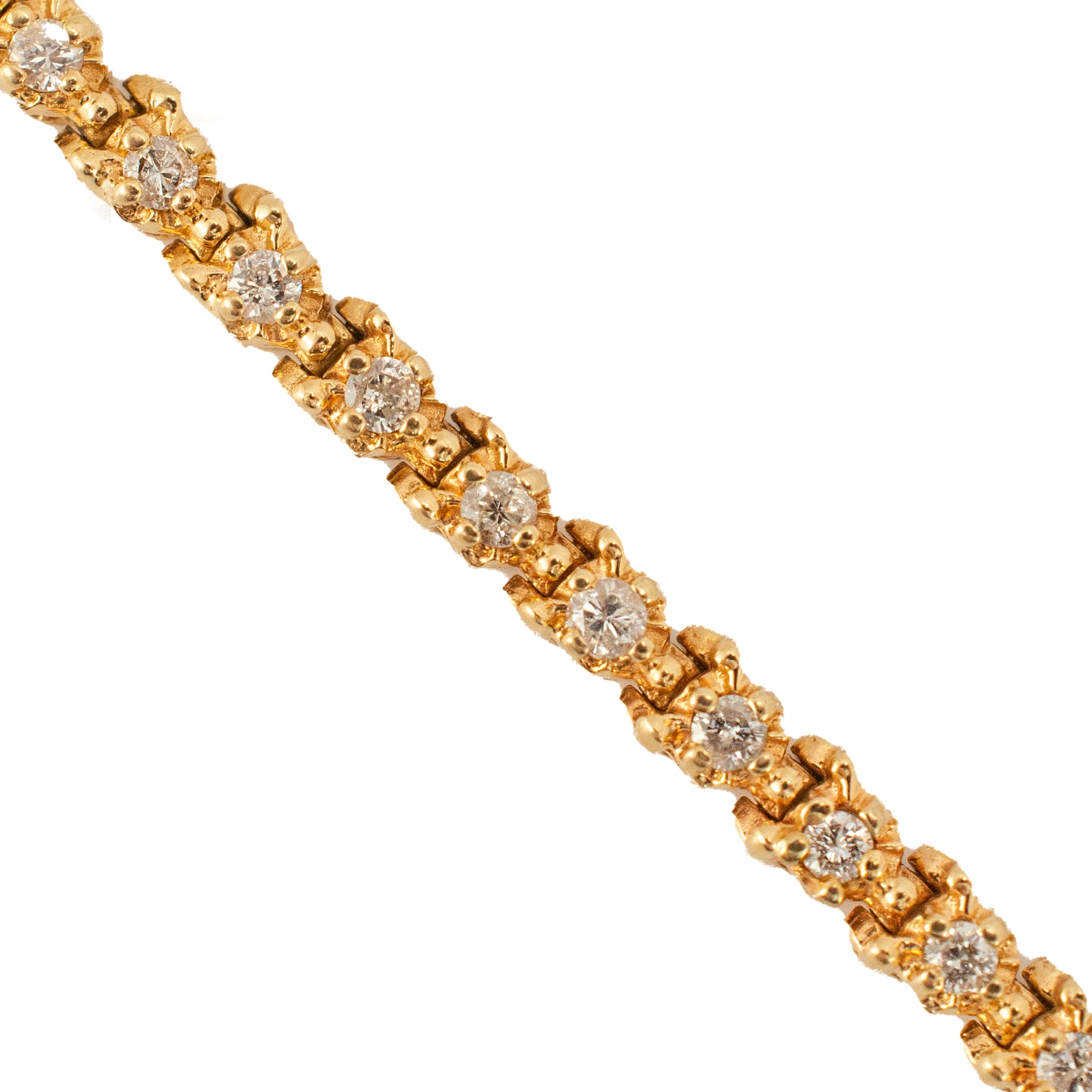 14K Yellow Gold Petite 1.10ct. Diamond Tennis Bracelet