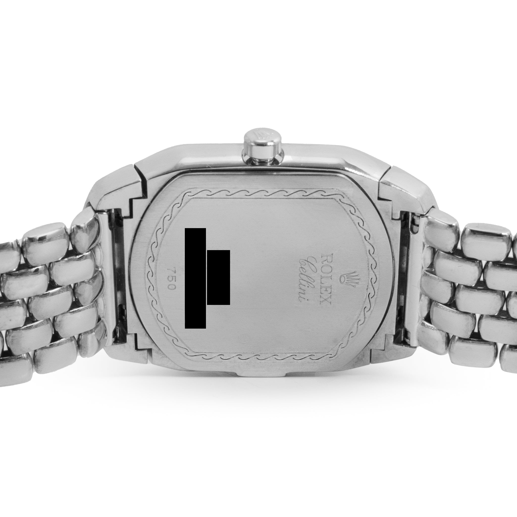 2007 Rolex Cellini Cellissima 24MM 6693 18K White Gold Pave Diamond Quartz Watch