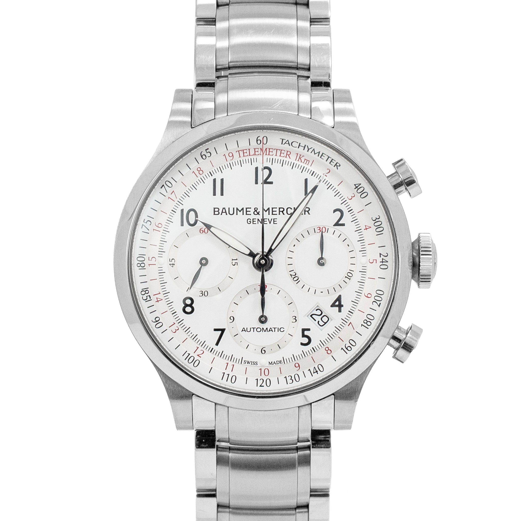 Baume & Mercier Capeland 42MM MOA10061 Chronograph Steel Automatic Watch