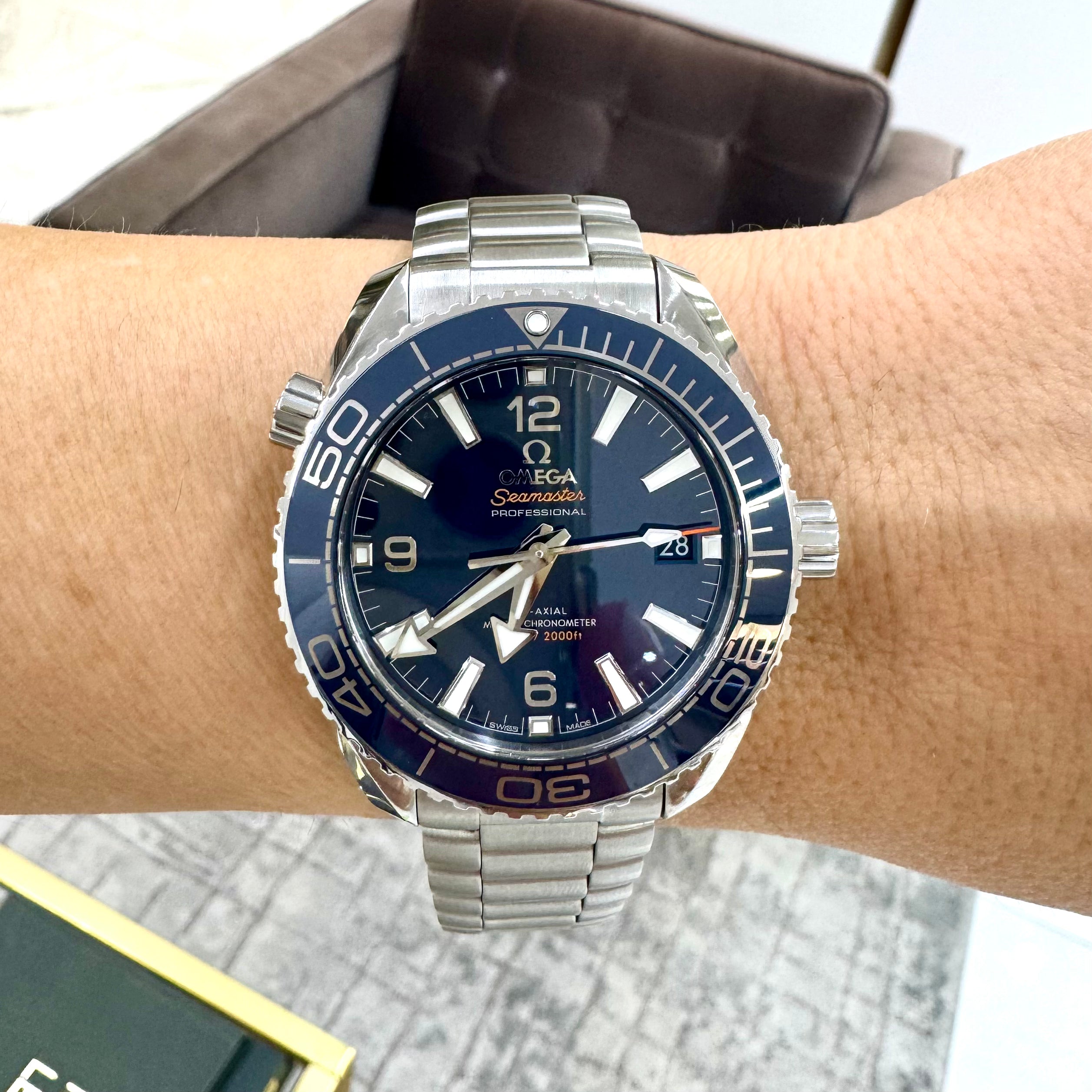 Omega Seamaster Planet Ocean 39.5mm 215.30.40.20.03.001 Ceramic Blue Steel Watch