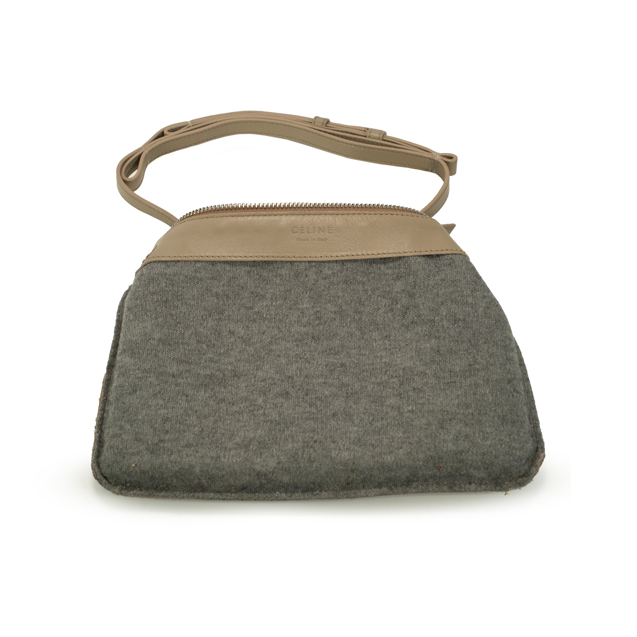 Celine Trio Neutral Multitone Colors Soft Leather Crossbody Bag