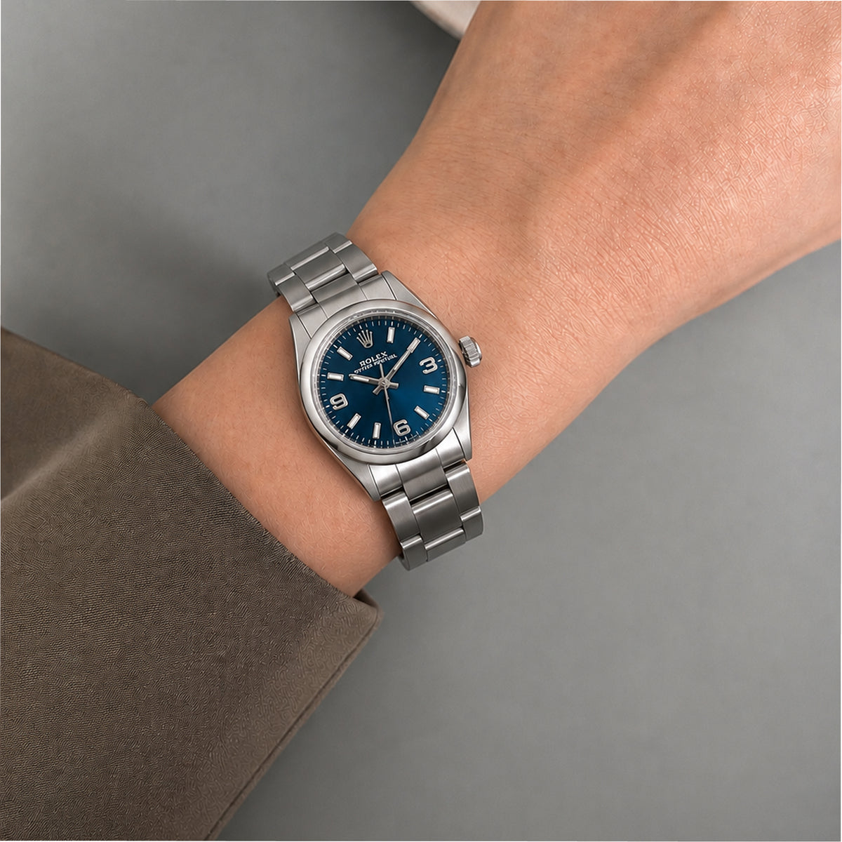 Ladies Rolex Oyster Perpetual 26MM 176200 Blue Dial Oyster Stainless Steel Watch