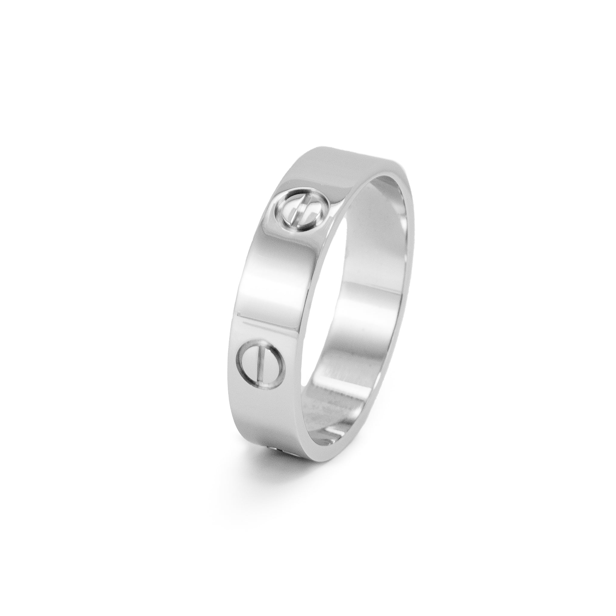Men’s Cartier Love Classic Model 18K White Gold Wedding Band Ring