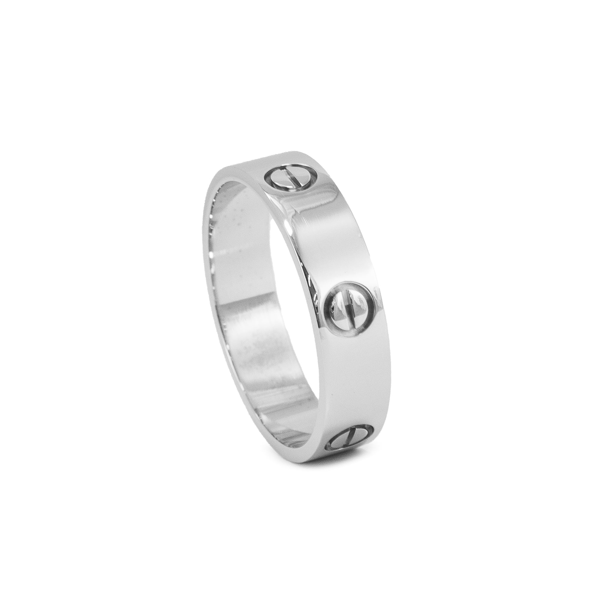 Men’s Cartier Love Classic Model 18K White Gold Wedding Band Ring