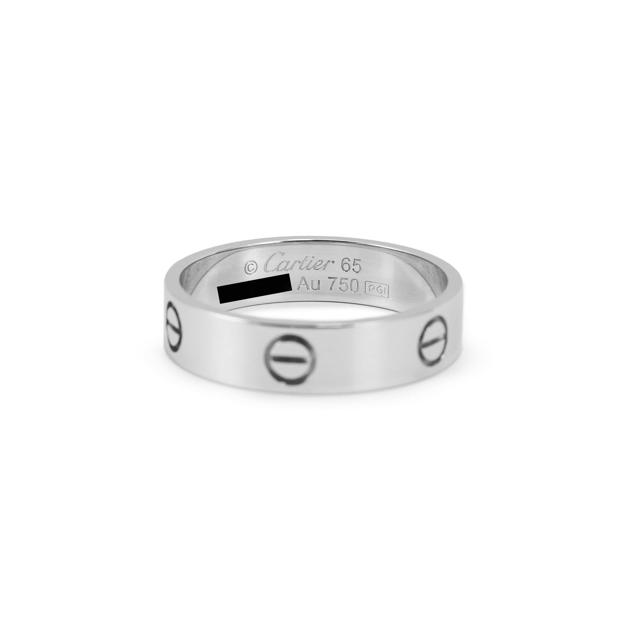 Men’s Cartier Love Classic Model 18K White Gold Wedding Band Ring