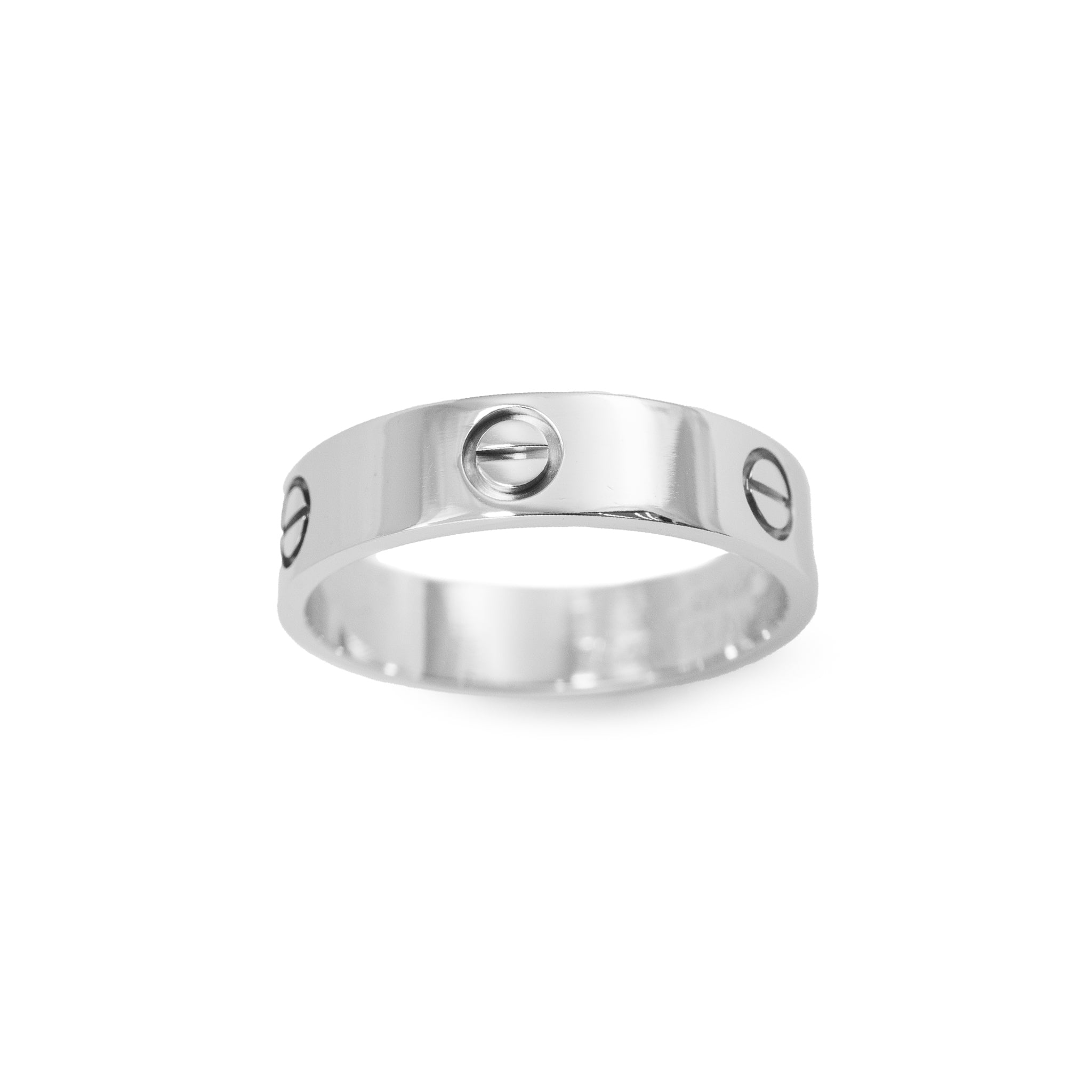 Men’s Cartier Love Classic Model 18K White Gold Wedding Band Ring