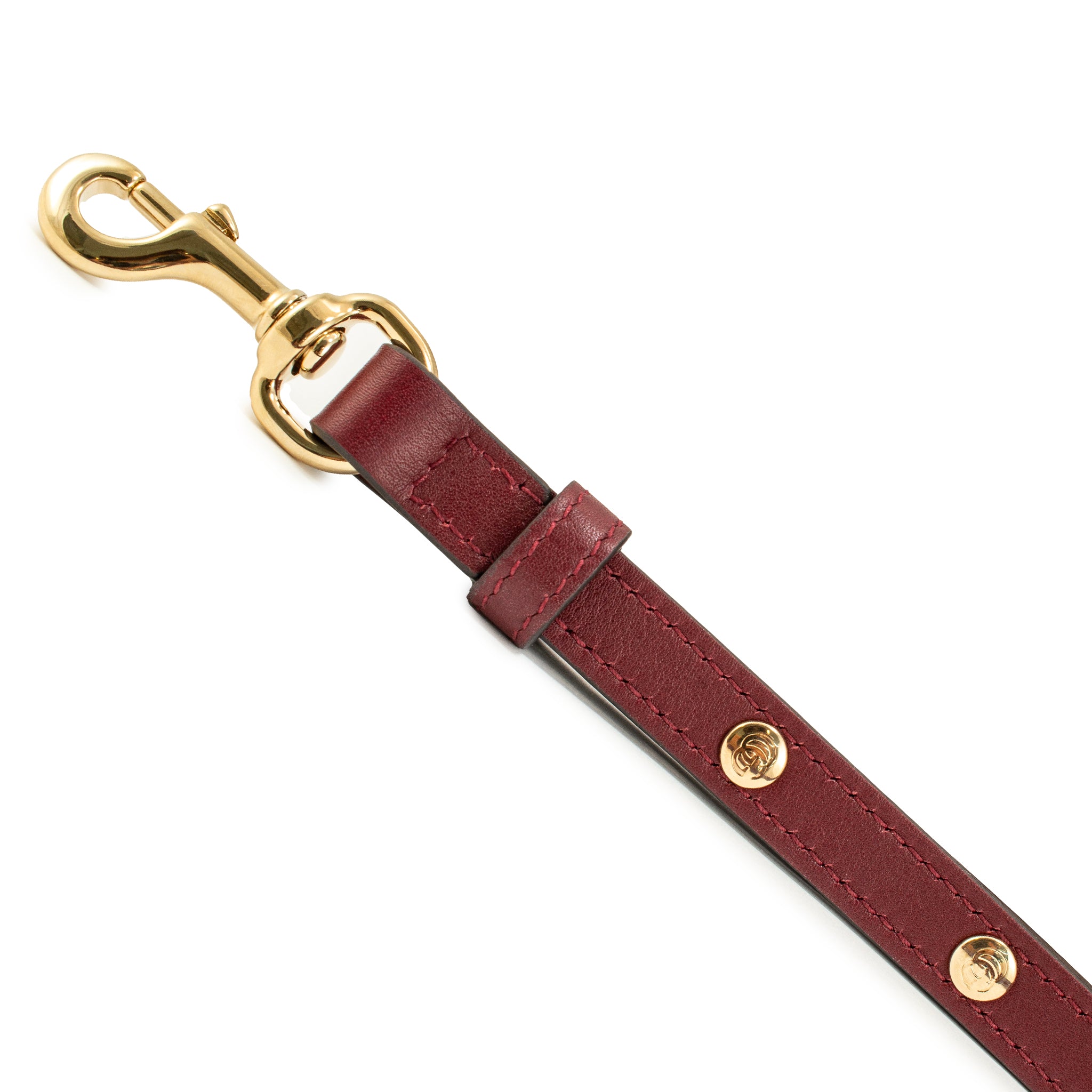 Gucci GG GO Small Bordeaux Gold Hardware Shoulder Bag