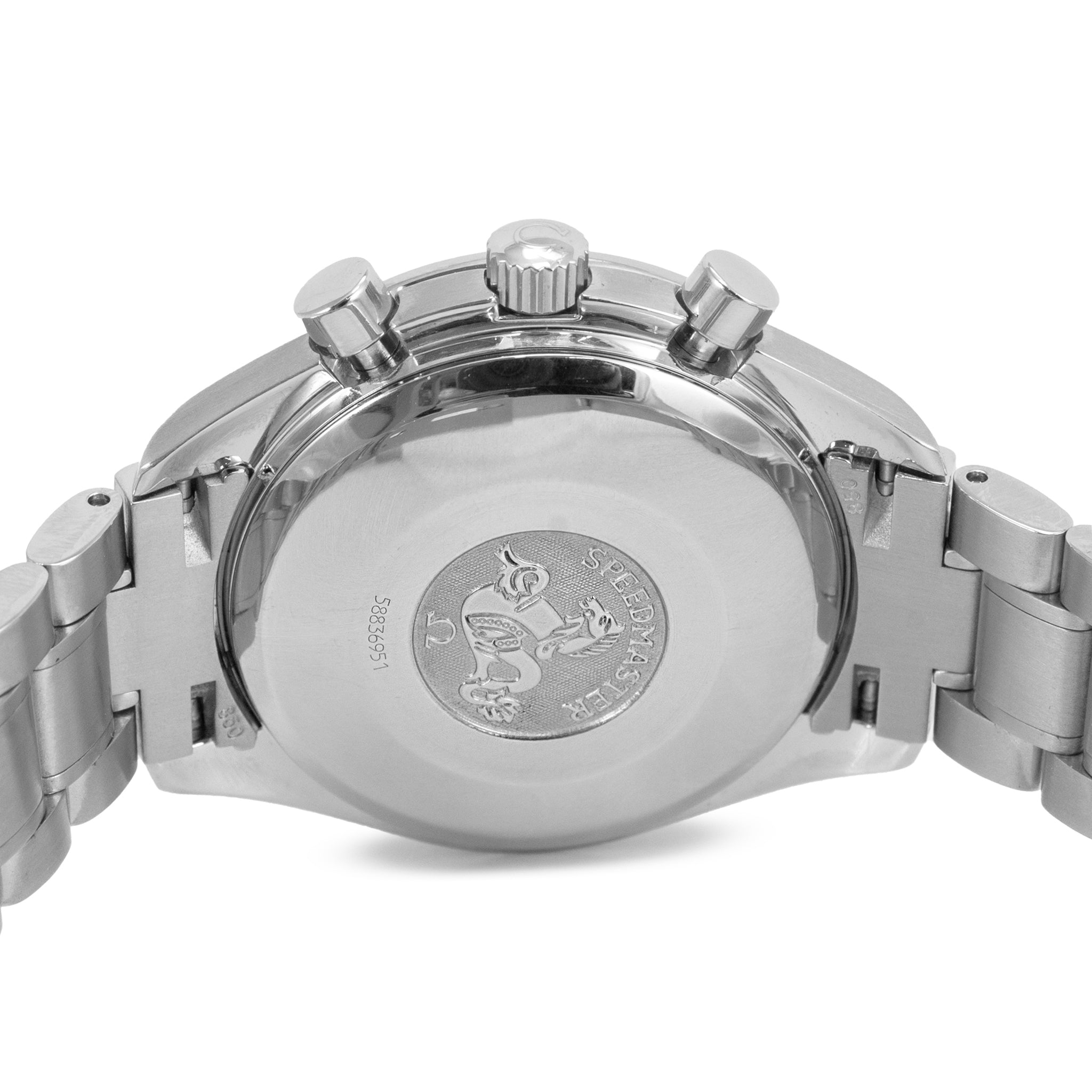 Omega Speedmaster Day Date 39MM 3523.30.00 Silver Calendar Chrono Steel Watch