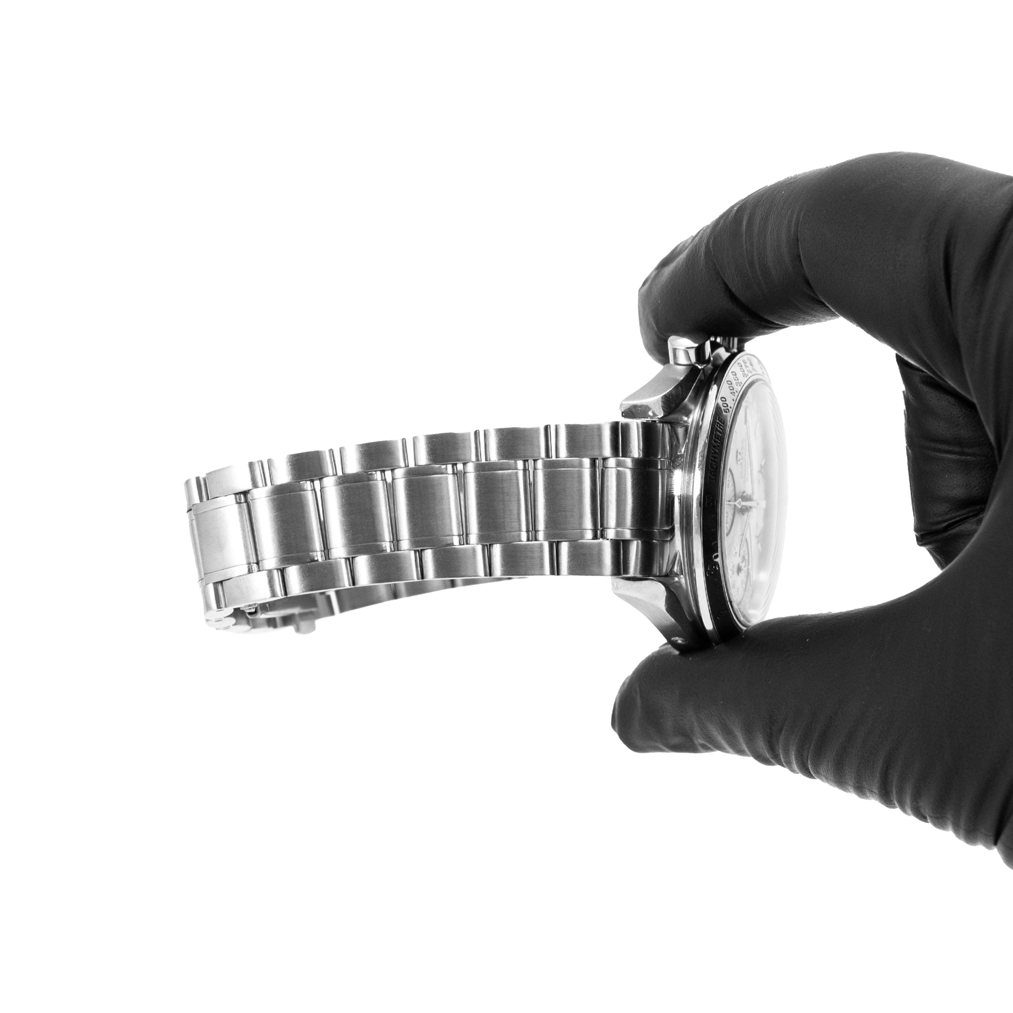 Omega Speedmaster Day Date 39MM 3523.30.00 Silver Calendar Chrono Steel Watch