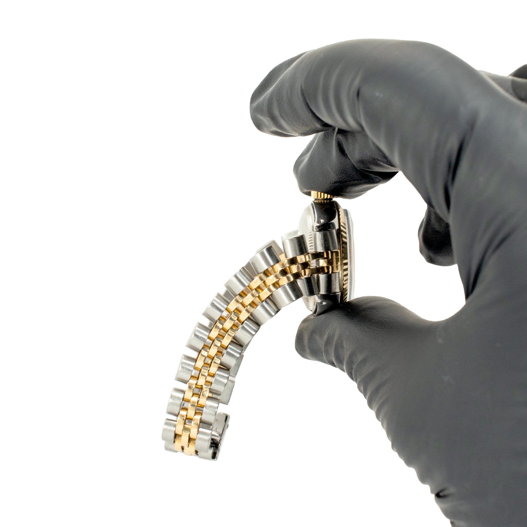 Rolex Oyster Perpetual Lady Date 26MM 6917 Blue Dial Jubilee Gold Steel Watch