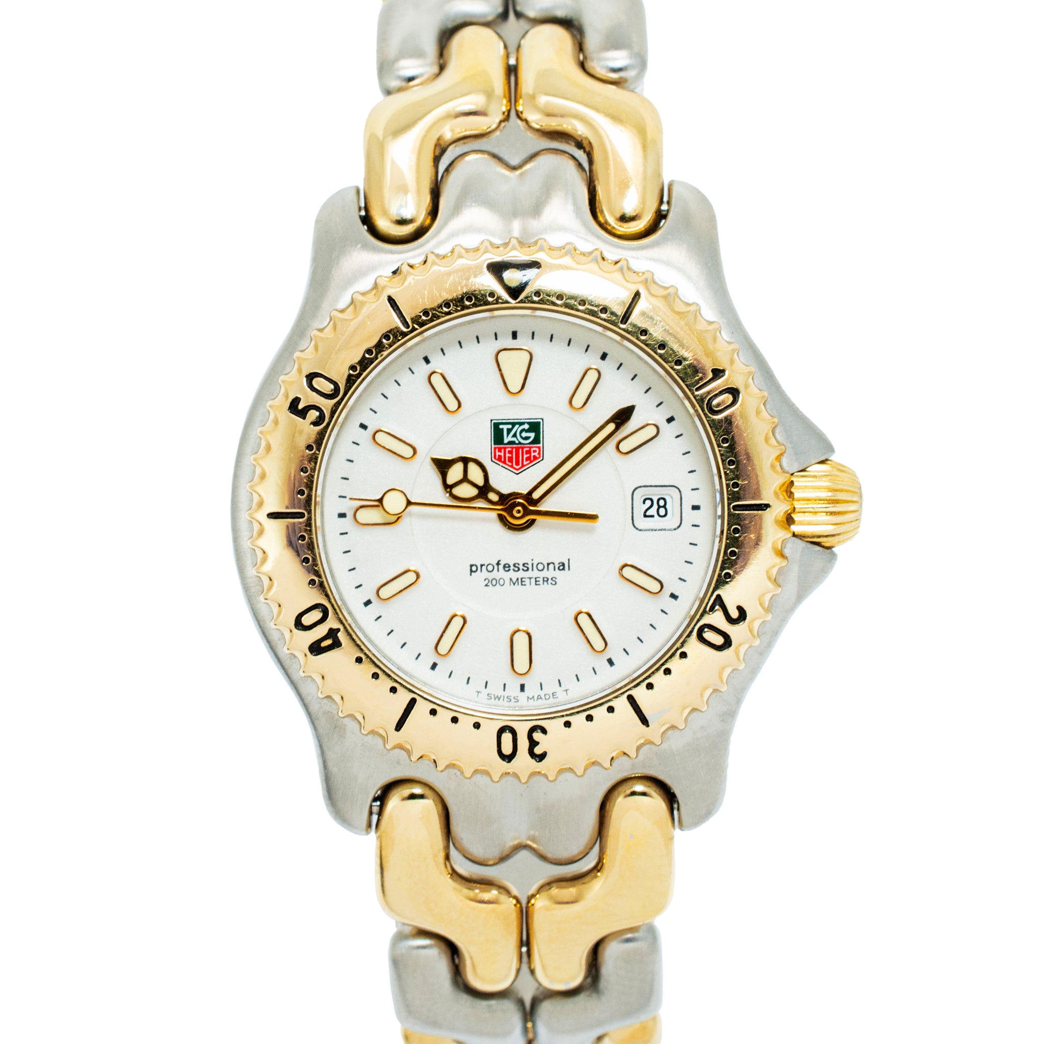 Ladies Tag Heuer Professional 2000 27MM WG1322 RO Two Tone Steel Quartz Watch