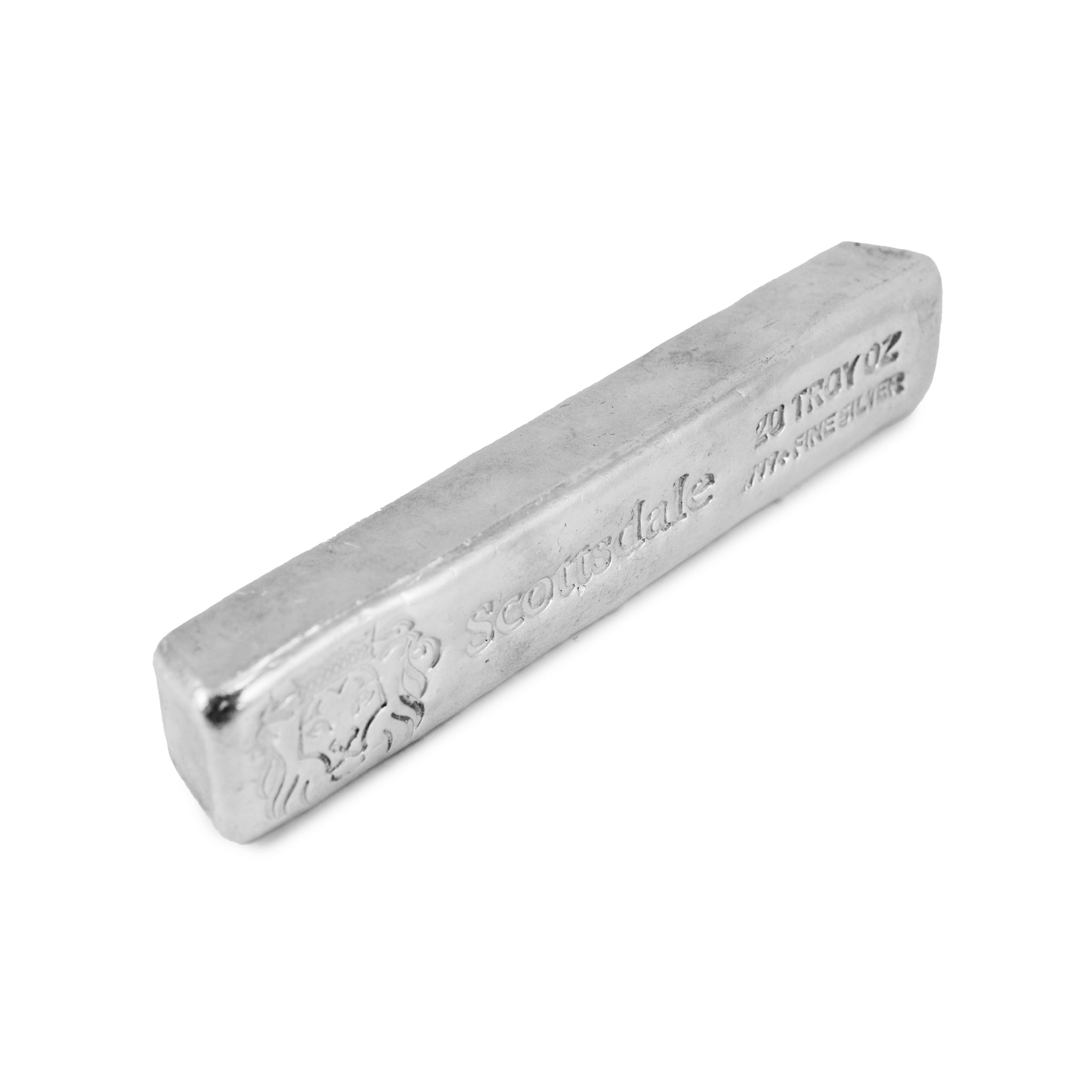 Scottsdale Mint 999 Fine Silver 20 Oz Long Cast Bar Bullion