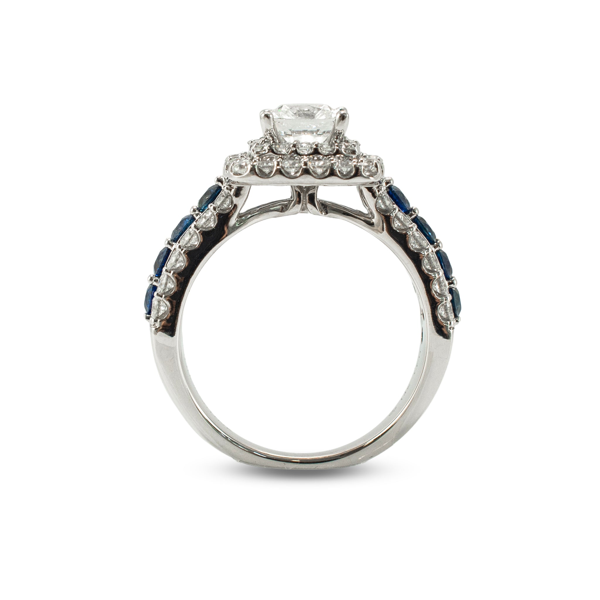Vera Wang Love 14K Gold Gsi 2.05ct Lab-Grown Diamond Sapphire Engagement Ring