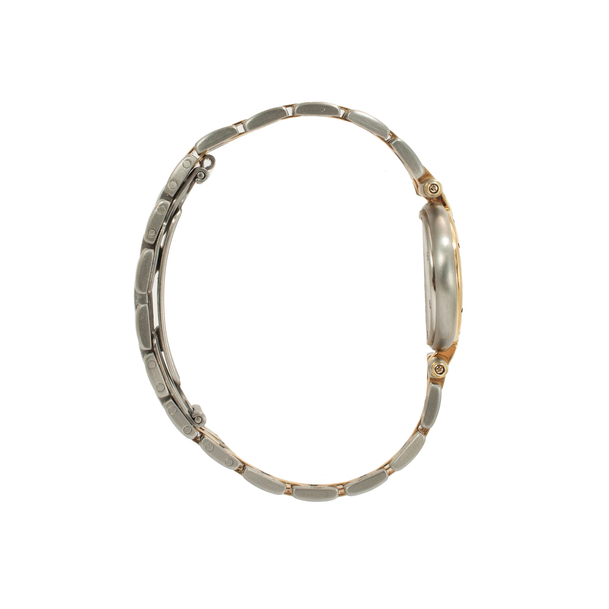 Vintage Ladies Cartier Panthere Vendome 24MM 166920 Two Row Gold & Steel Watch